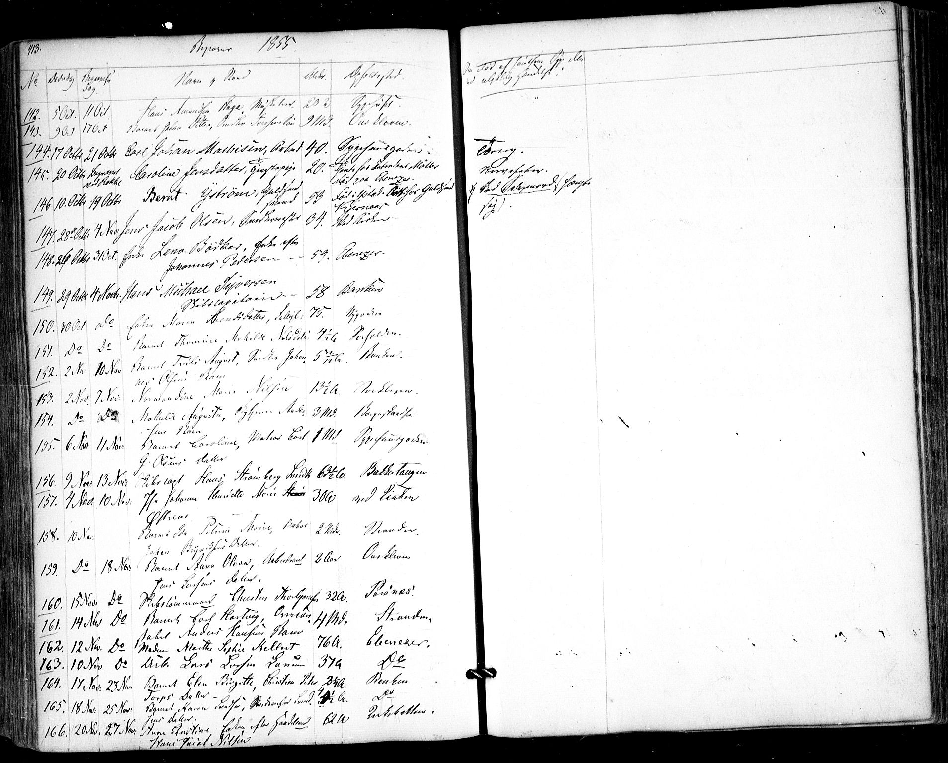 Halden prestekontor Kirkebøker, AV/SAO-A-10909/F/Fa/L0006: Parish register (official) no. I 6, 1845-1856, p. 413