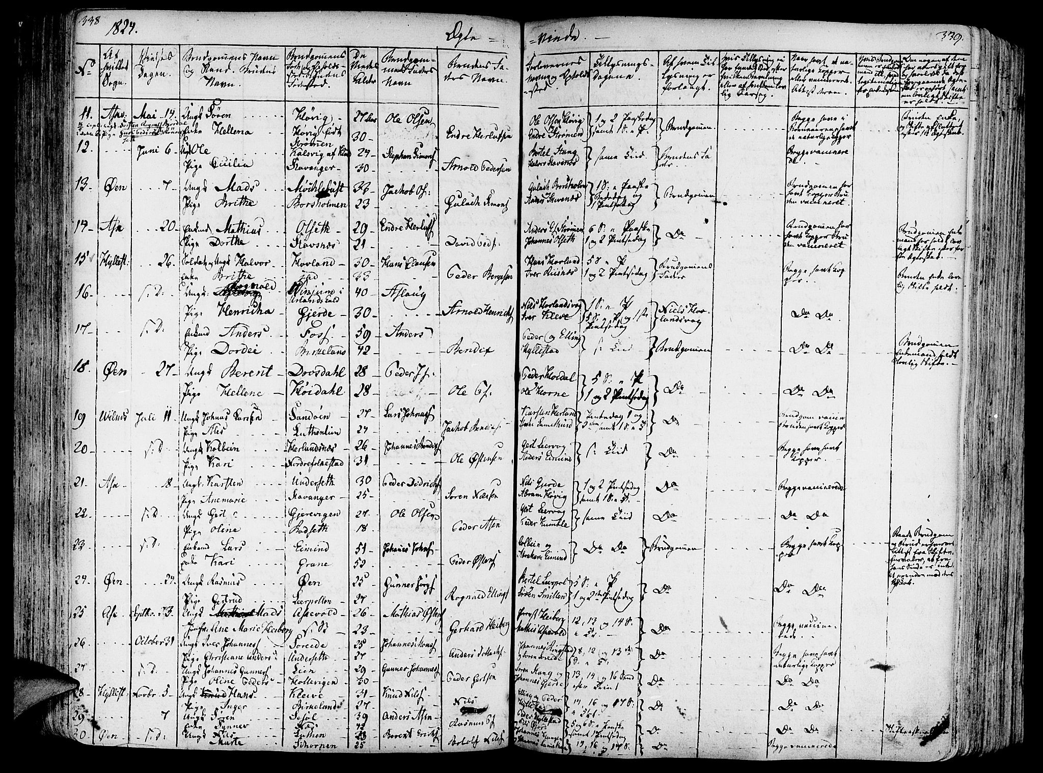 Askvoll sokneprestembete, SAB/A-79501/H/Haa/Haaa/L0010: Parish register (official) no. A 10, 1821-1844, p. 338-339