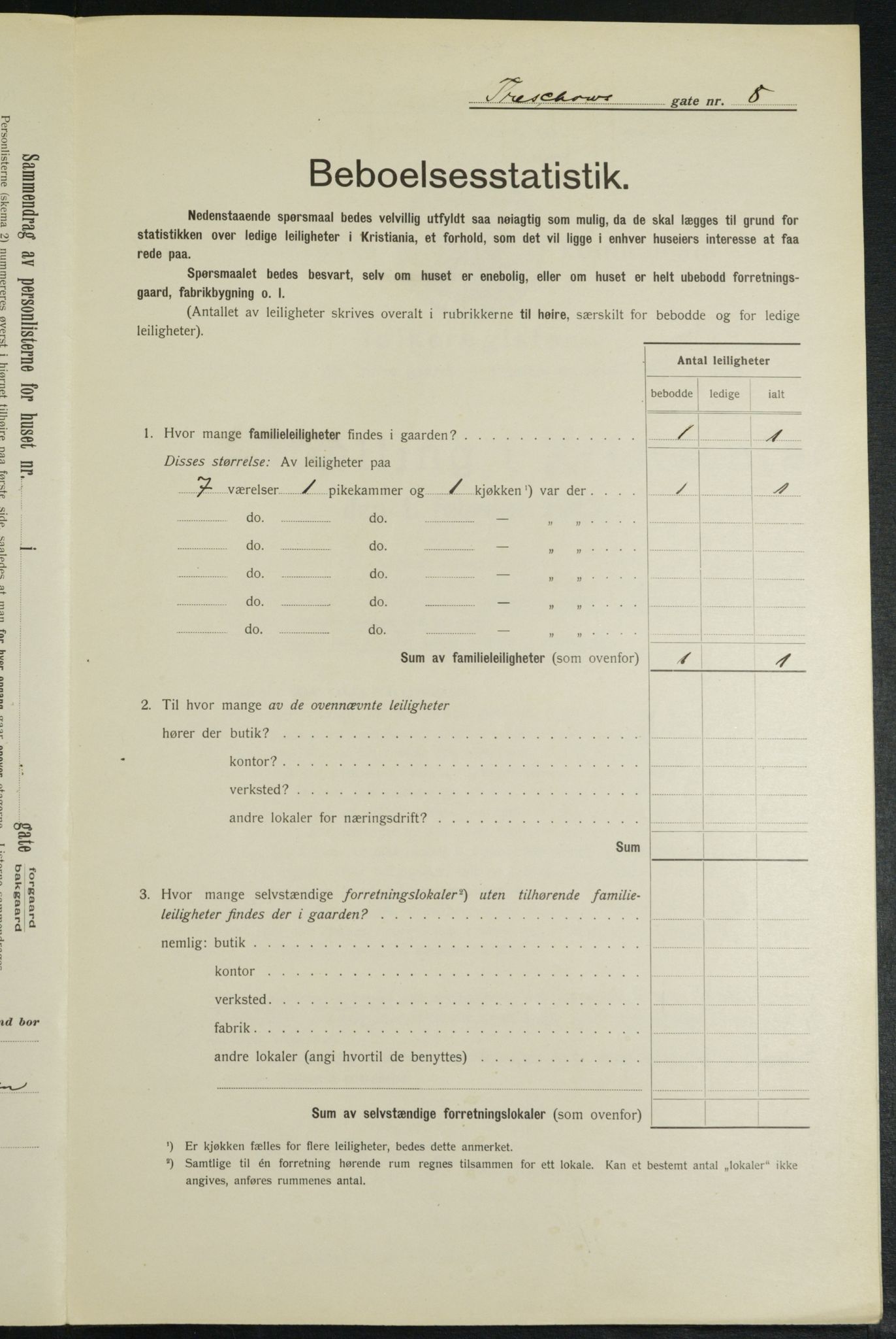 OBA, Municipal Census 1913 for Kristiania, 1913, p. 115534