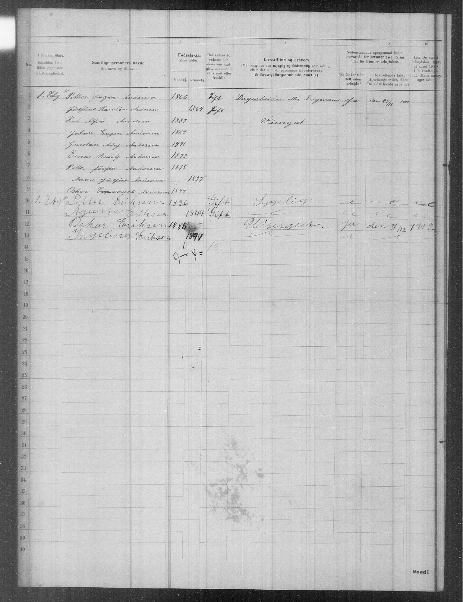 OBA, Municipal Census 1902 for Kristiania, 1902, p. 17674