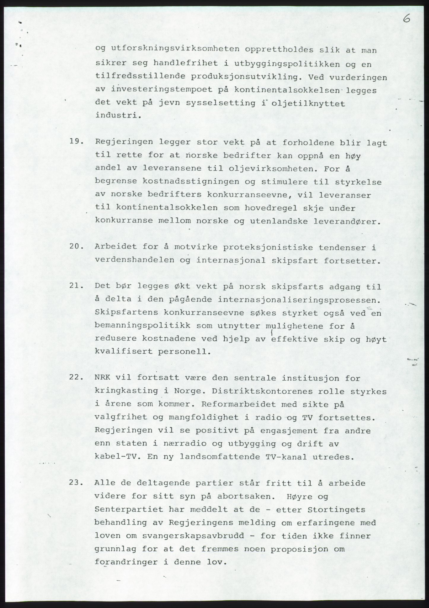 Forhandlingsmøtene 1983 mellom Høyre, KrF og Senterpartiet om dannelse av regjering, AV/RA-PA-0696/A/L0001: Forhandlingsprotokoll, 1983, p. 15