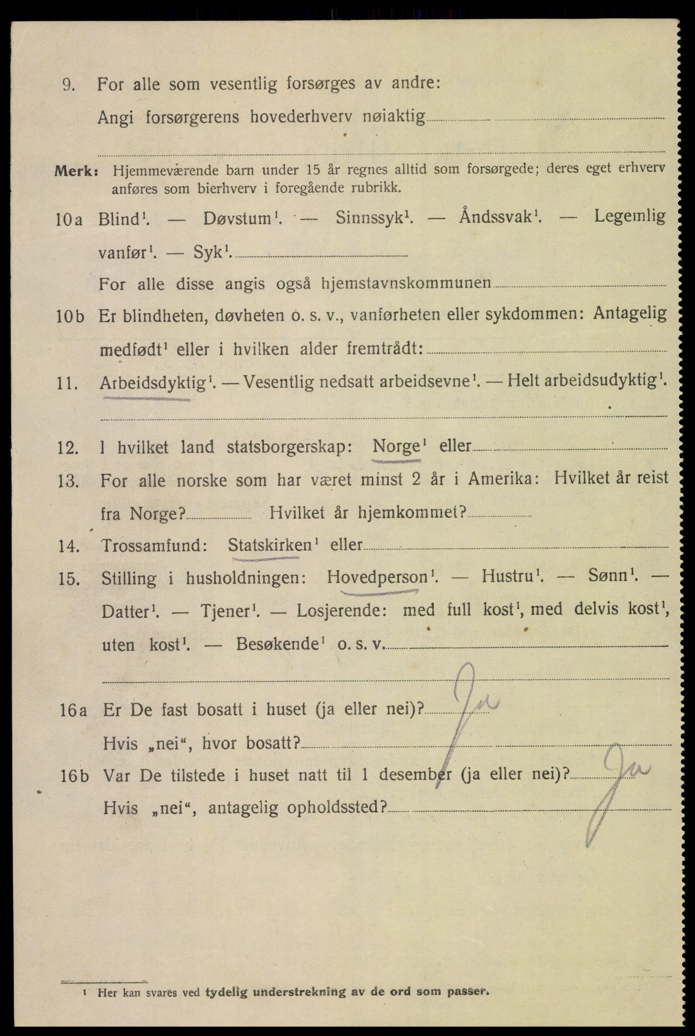 SAK, 1920 census for Mandal, 1920, p. 7274