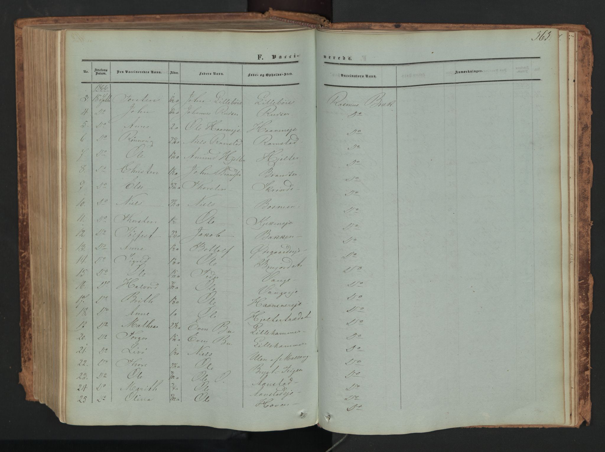 Skjåk prestekontor, AV/SAH-PREST-072/H/Ha/Haa/L0001: Parish register (official) no. 1, 1863-1879, p. 363