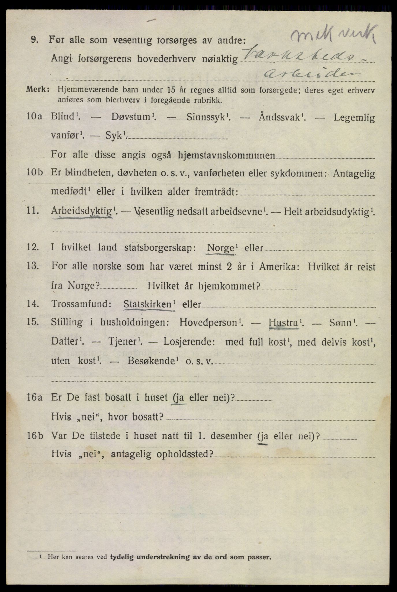 SAKO, 1920 census for Sandeherred, 1920, p. 10303