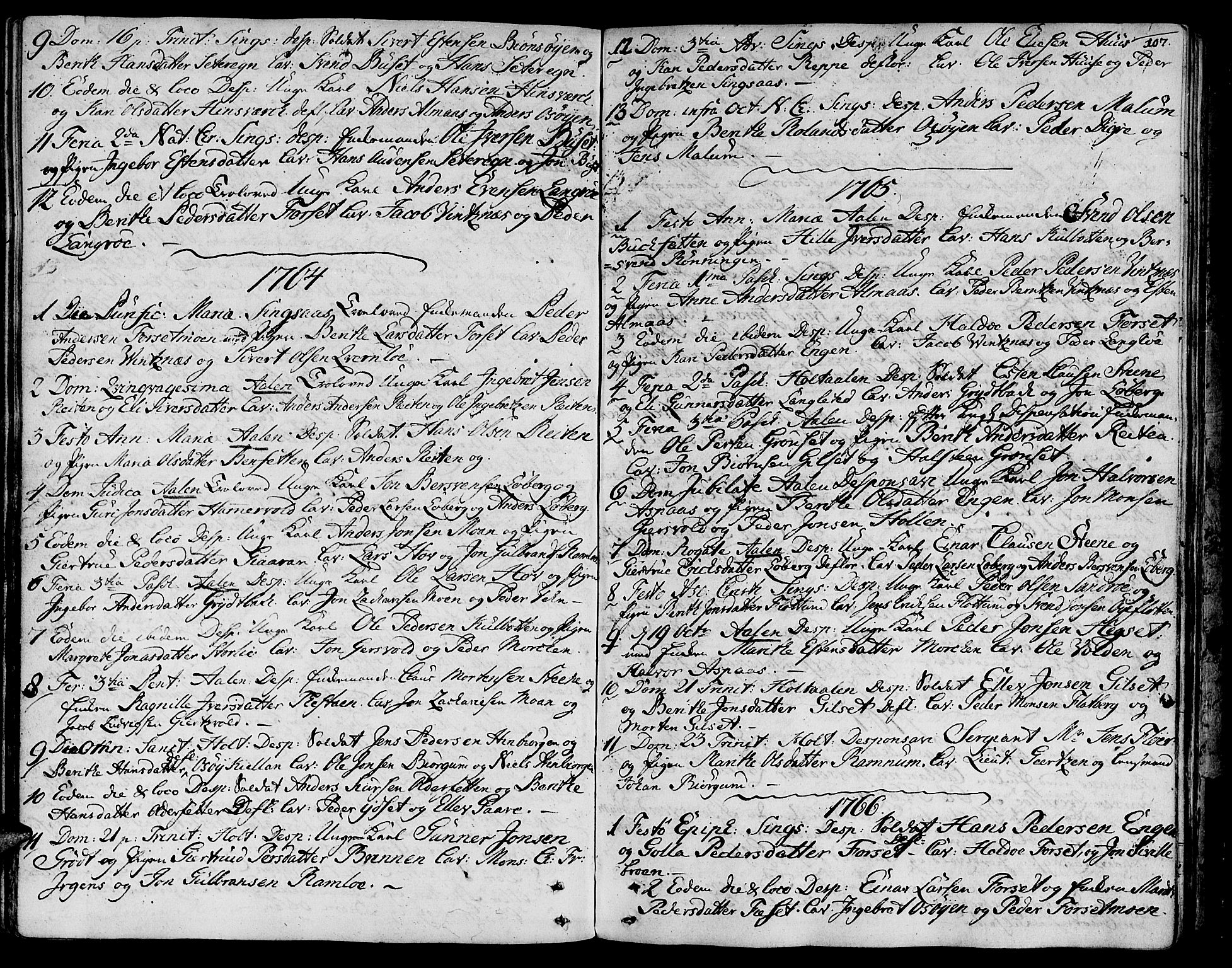 Ministerialprotokoller, klokkerbøker og fødselsregistre - Sør-Trøndelag, SAT/A-1456/685/L0952: Parish register (official) no. 685A01, 1745-1804, p. 107