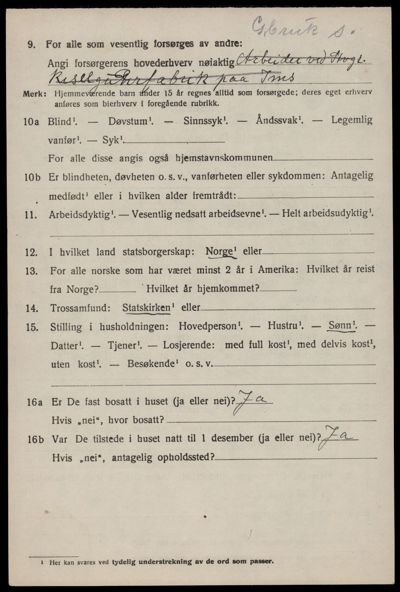 SAST, 1920 census for Høle, 1920, p. 1998