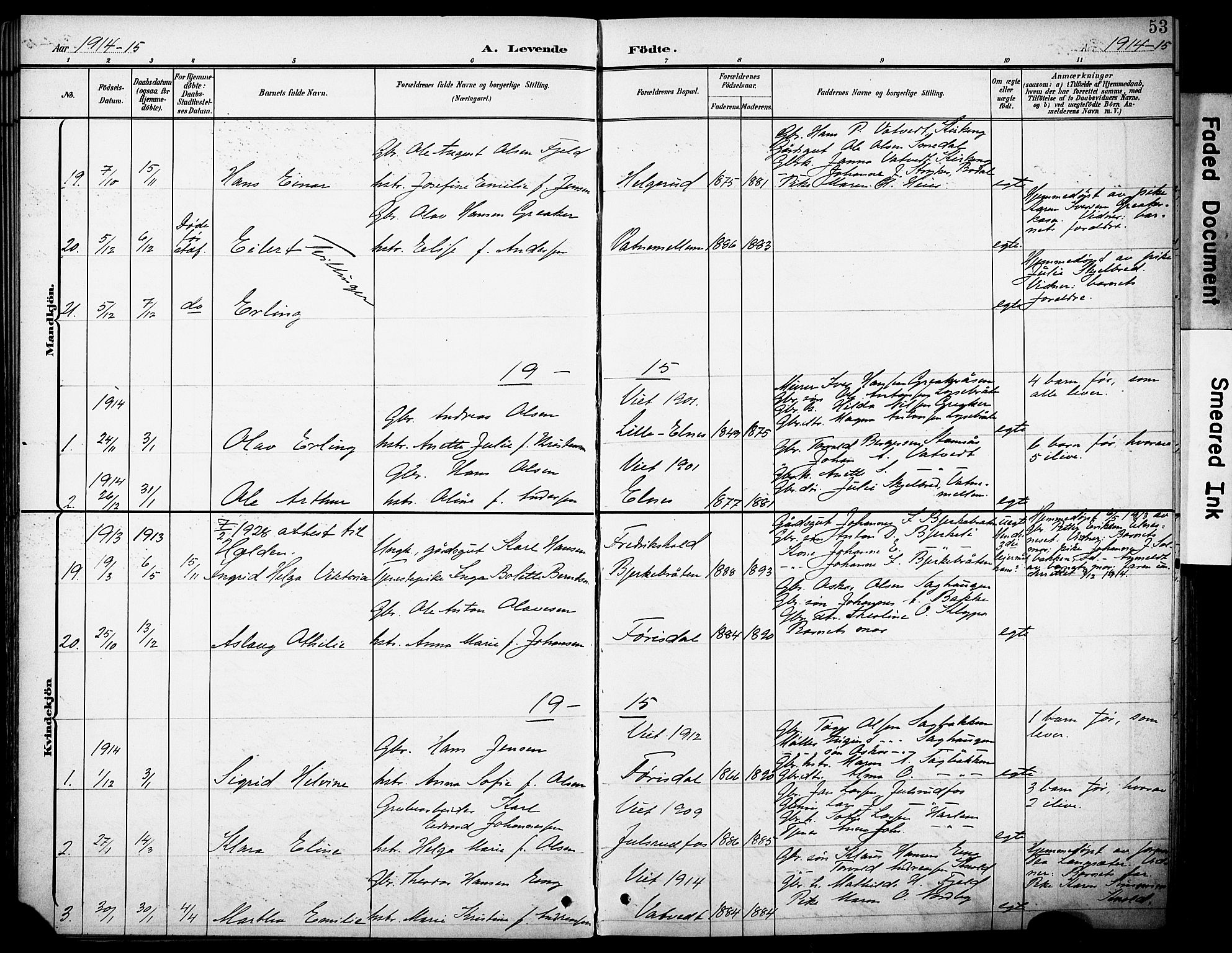 Rakkestad prestekontor Kirkebøker, AV/SAO-A-2008/F/Fb/L0002: Parish register (official) no. II 2, 1900-1920, p. 53