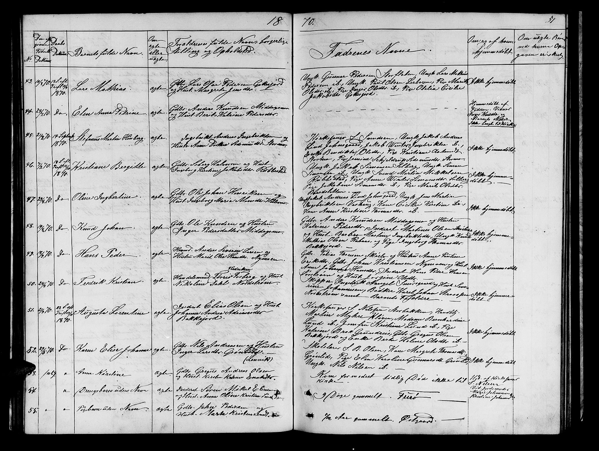 Tranøy sokneprestkontor, SATØ/S-1313/I/Ia/Iab/L0021klokker: Parish register (copy) no. 21, 1861-1886, p. 51