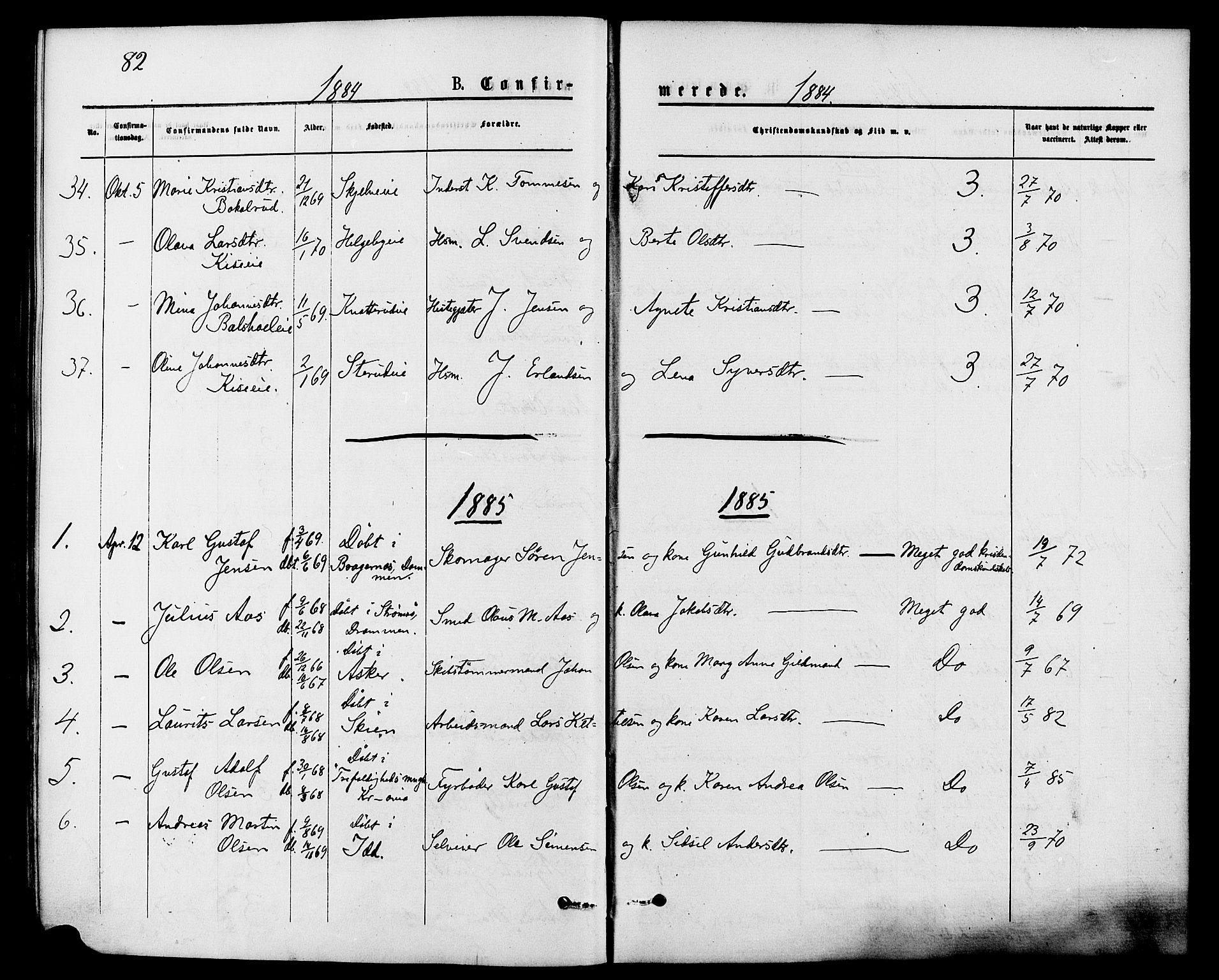 Nes prestekontor, Hedmark, AV/SAH-PREST-020/K/Ka/L0006: Parish register (official) no. 6, 1873-1886, p. 82