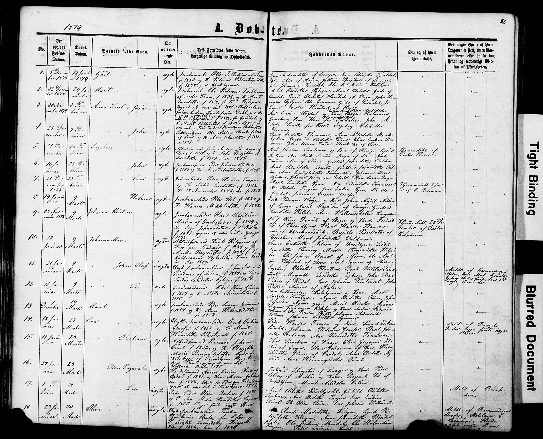 Ministerialprotokoller, klokkerbøker og fødselsregistre - Nord-Trøndelag, SAT/A-1458/706/L0049: Parish register (copy) no. 706C01, 1864-1895, p. 82