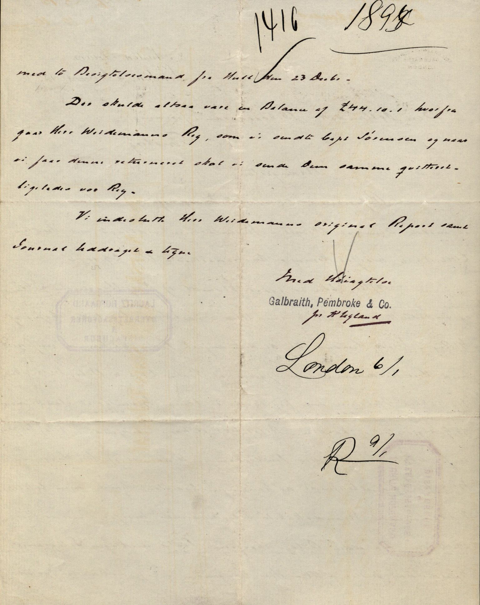 Pa 63 - Østlandske skibsassuranceforening, VEMU/A-1079/G/Ga/L0030/0001: Havaridokumenter / Leif, Korsvei, Margret, Mangerton, Mathilde, Island, Andover, 1893, p. 181