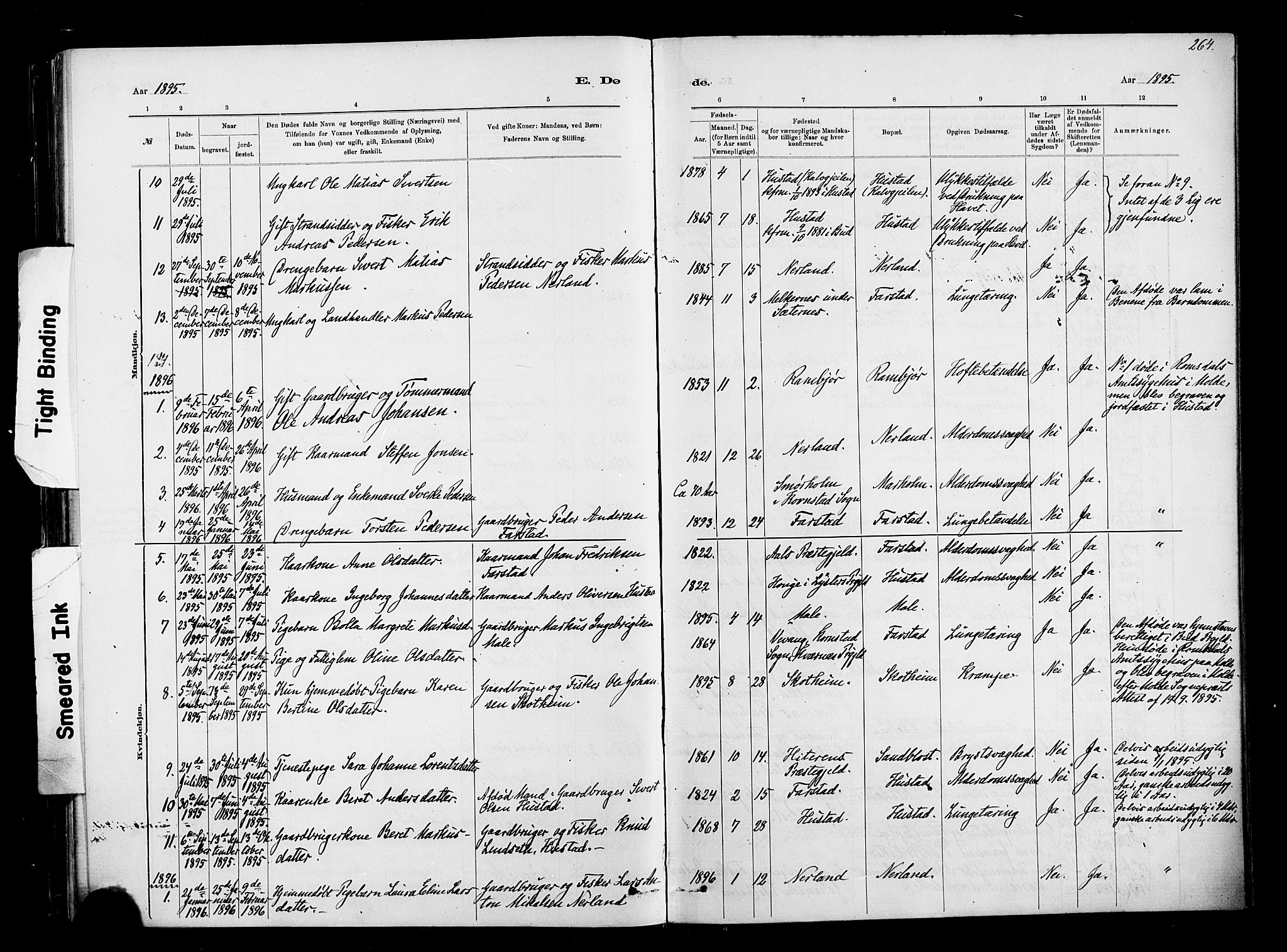 Ministerialprotokoller, klokkerbøker og fødselsregistre - Møre og Romsdal, AV/SAT-A-1454/567/L0778: Parish register (official) no. 567A01, 1881-1903, p. 264