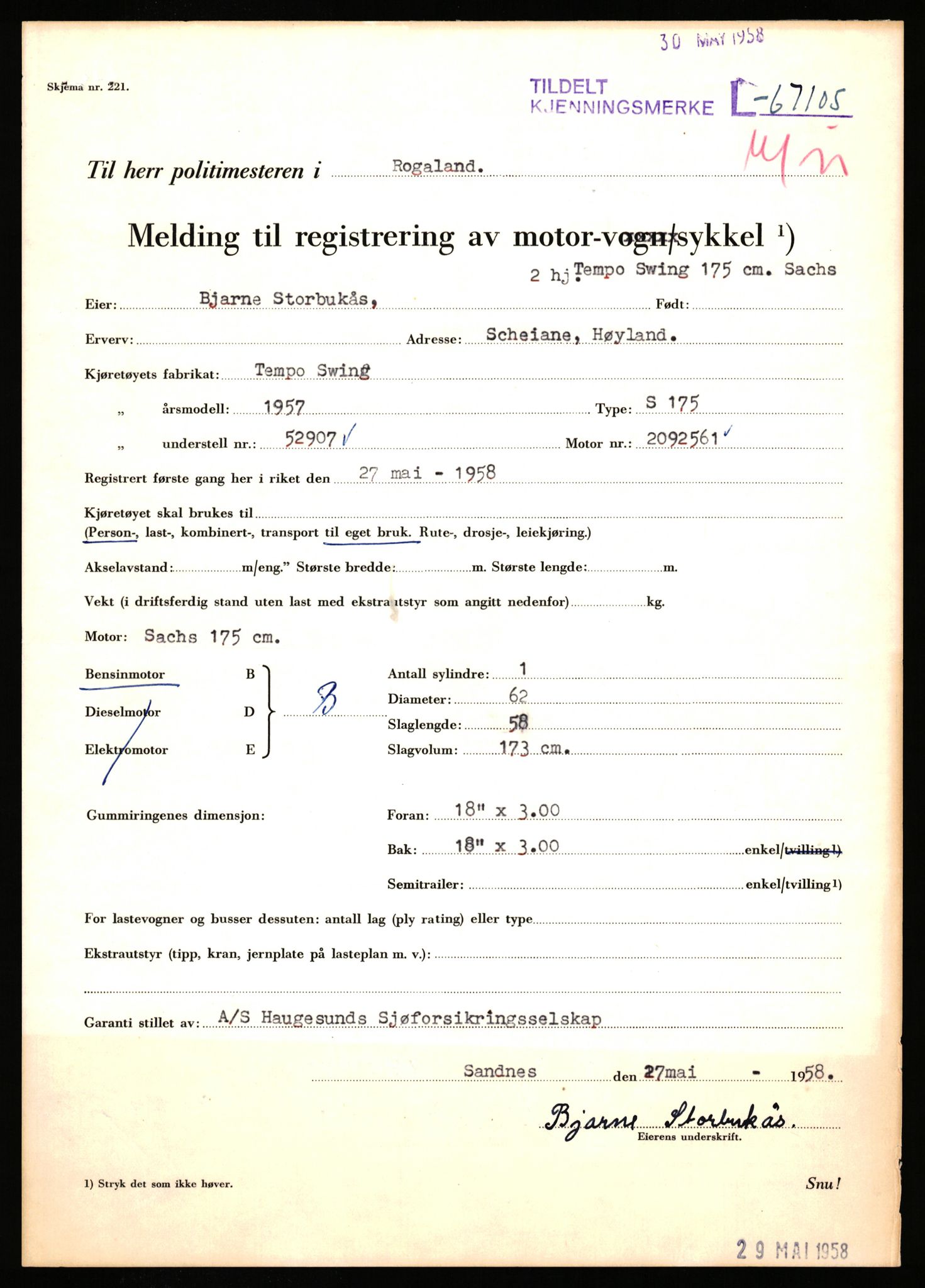 Stavanger trafikkstasjon, AV/SAST-A-101942/0/F/L0065: L-65400 - L-67649, 1930-1971, p. 469