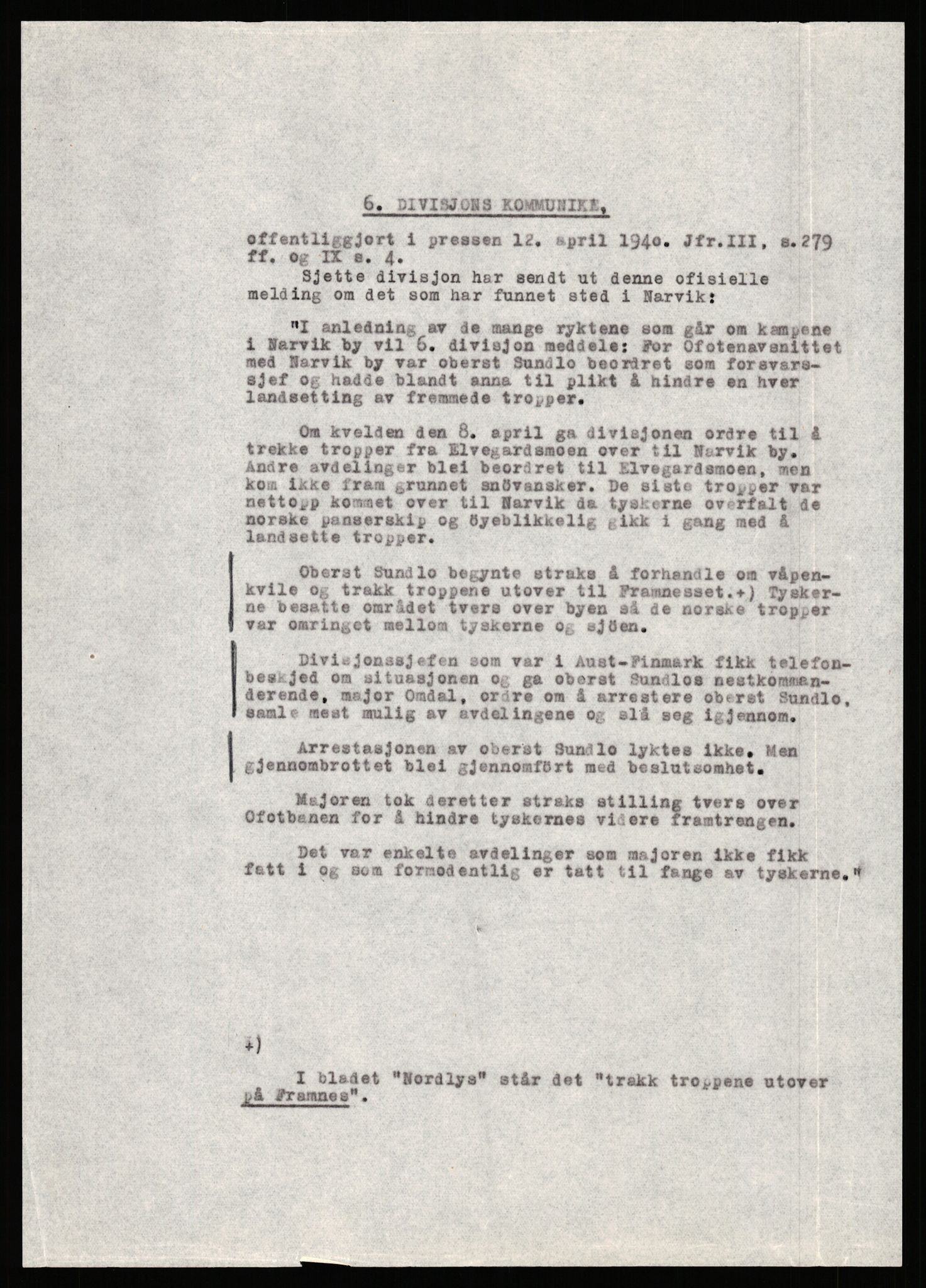 Forsvaret, Forsvarets krigshistoriske avdeling, AV/RA-RAFA-2017/Y/Yb/L0142: II-C-11-620  -  6. Divisjon, 1940-1947, p. 26