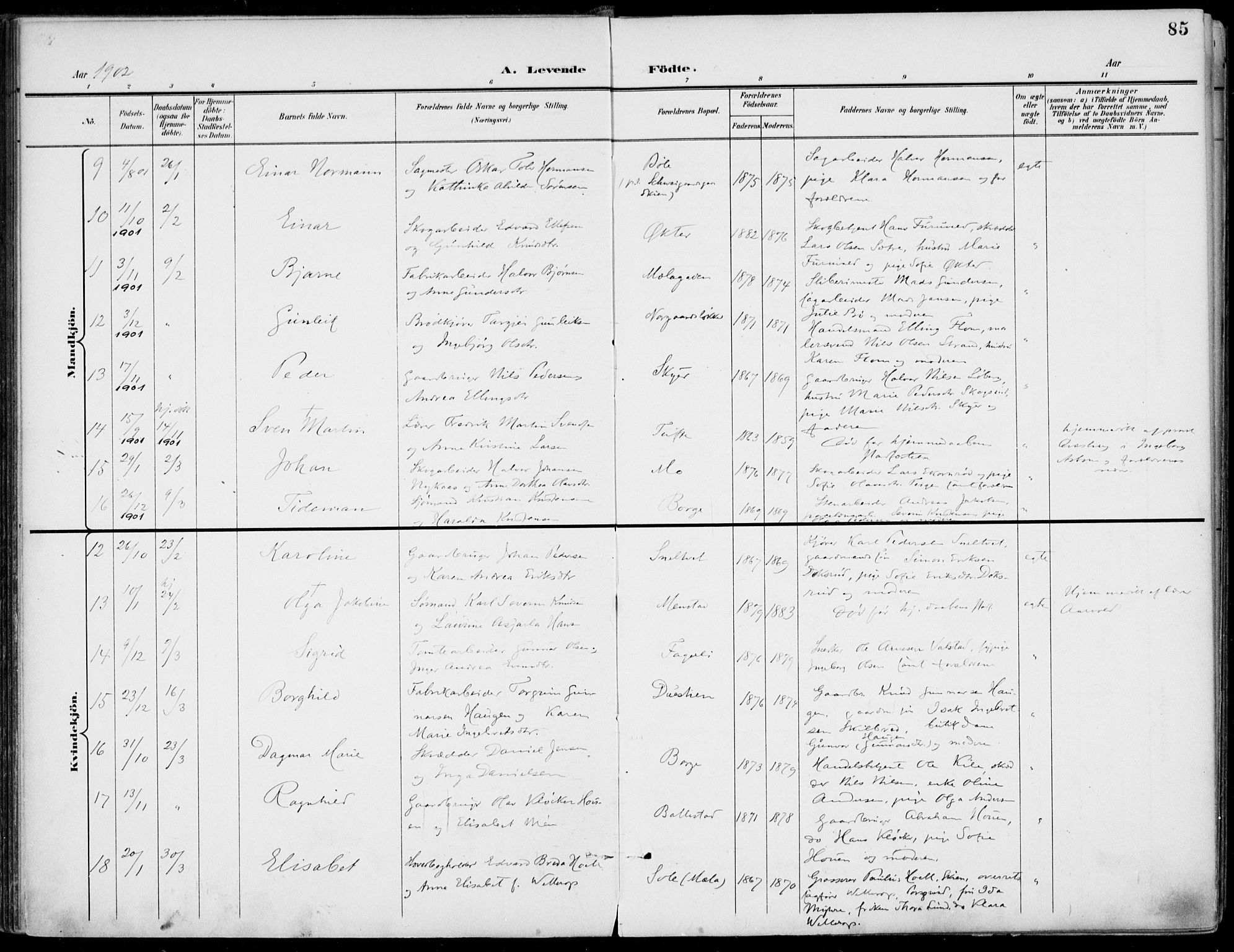 Gjerpen kirkebøker, AV/SAKO-A-265/F/Fa/L0011: Parish register (official) no. I 11, 1896-1904, p. 85