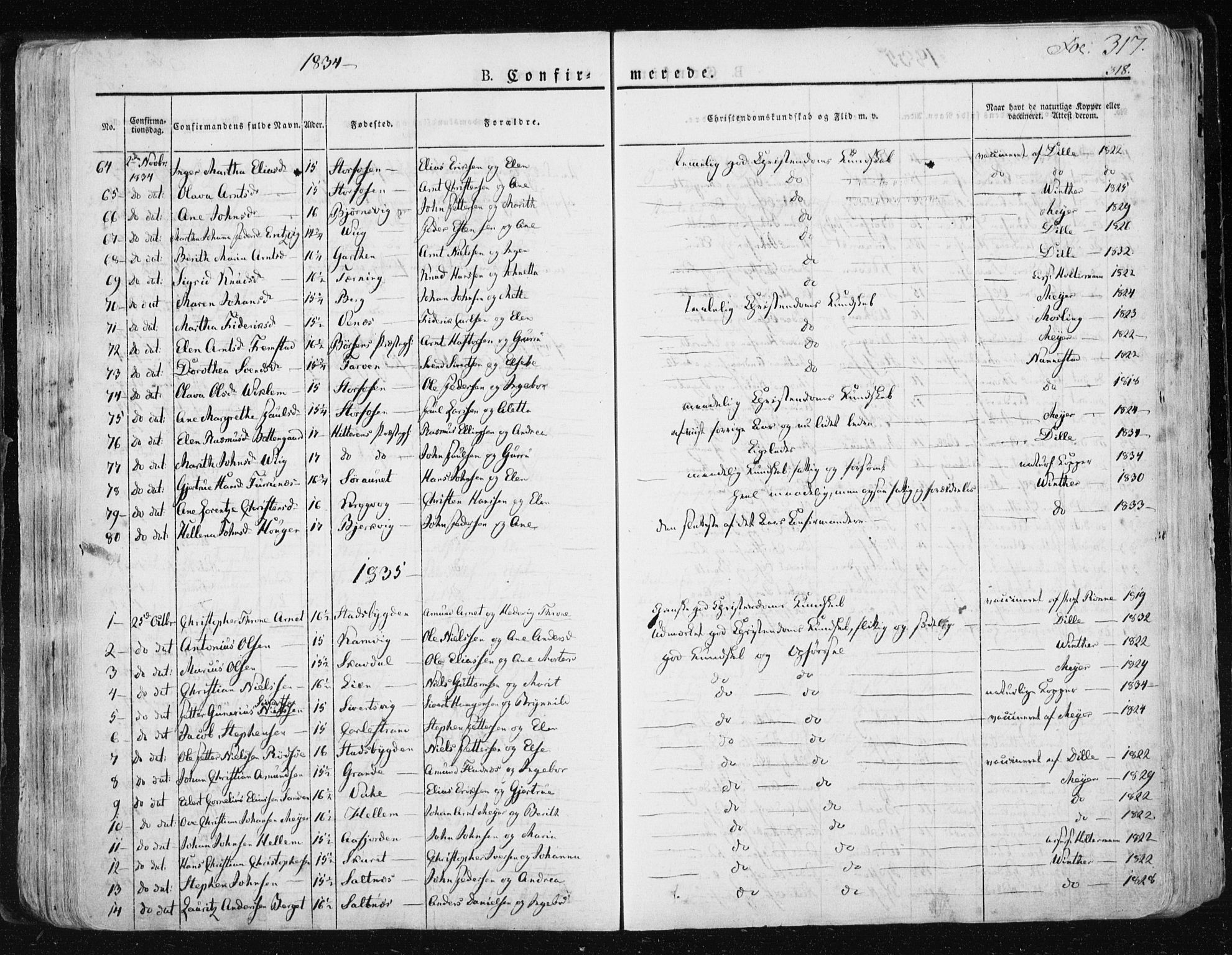 Ministerialprotokoller, klokkerbøker og fødselsregistre - Sør-Trøndelag, AV/SAT-A-1456/659/L0735: Parish register (official) no. 659A05, 1826-1841, p. 317