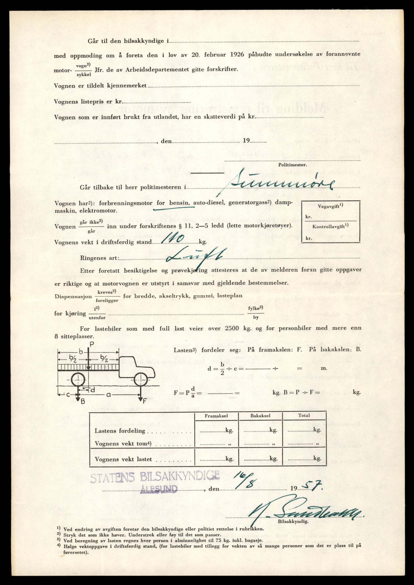 Møre og Romsdal vegkontor - Ålesund trafikkstasjon, AV/SAT-A-4099/F/Fe/L0040: Registreringskort for kjøretøy T 13531 - T 13709, 1927-1998, p. 2640