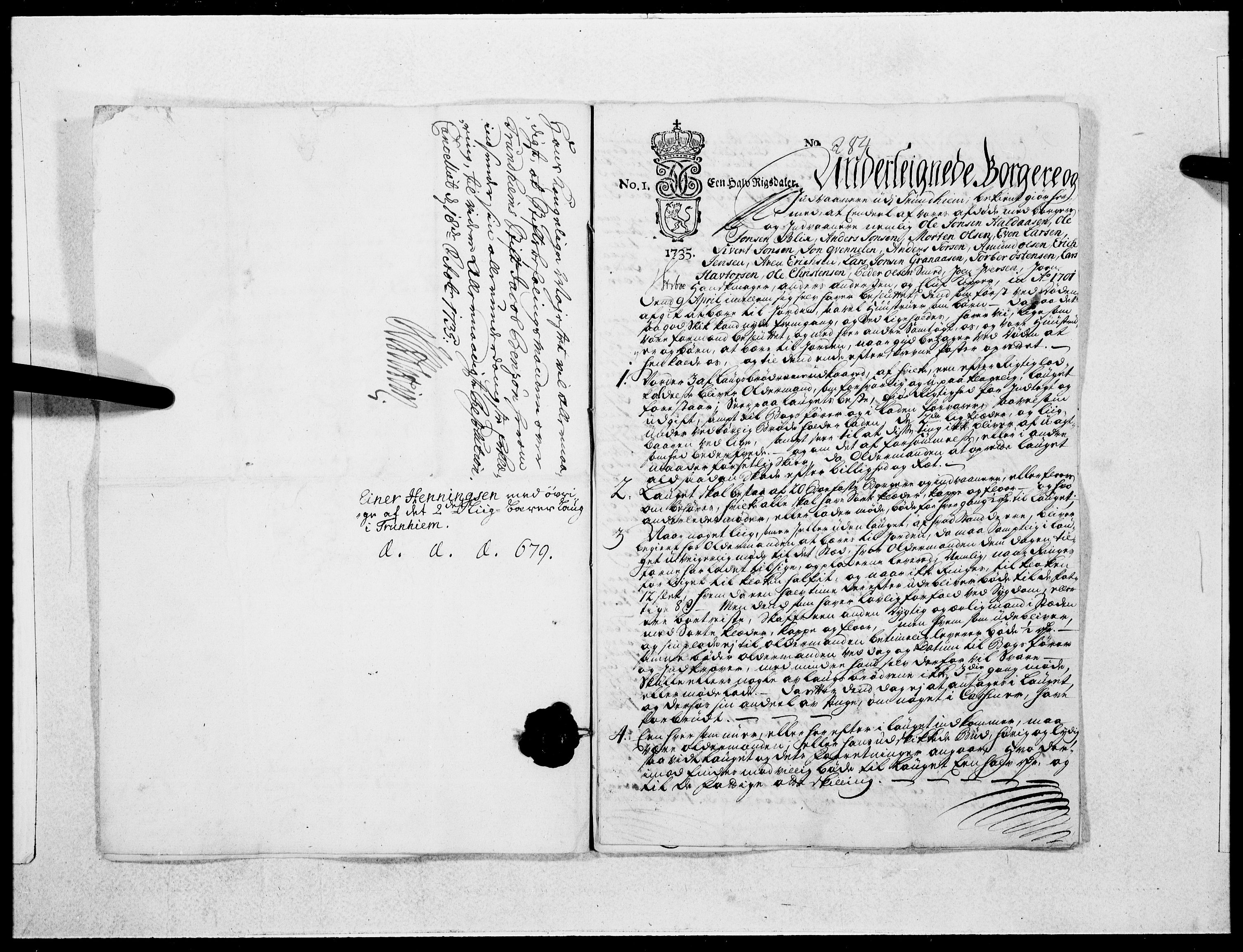 Danske Kanselli 1572-1799, AV/RA-EA-3023/F/Fc/Fcc/Fcca/L0122: Norske innlegg 1572-1799, 1736, p. 14