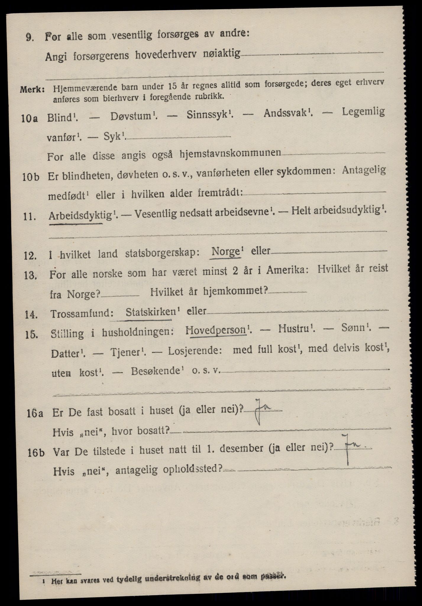 SAT, 1920 census for Nesset, 1920, p. 3241