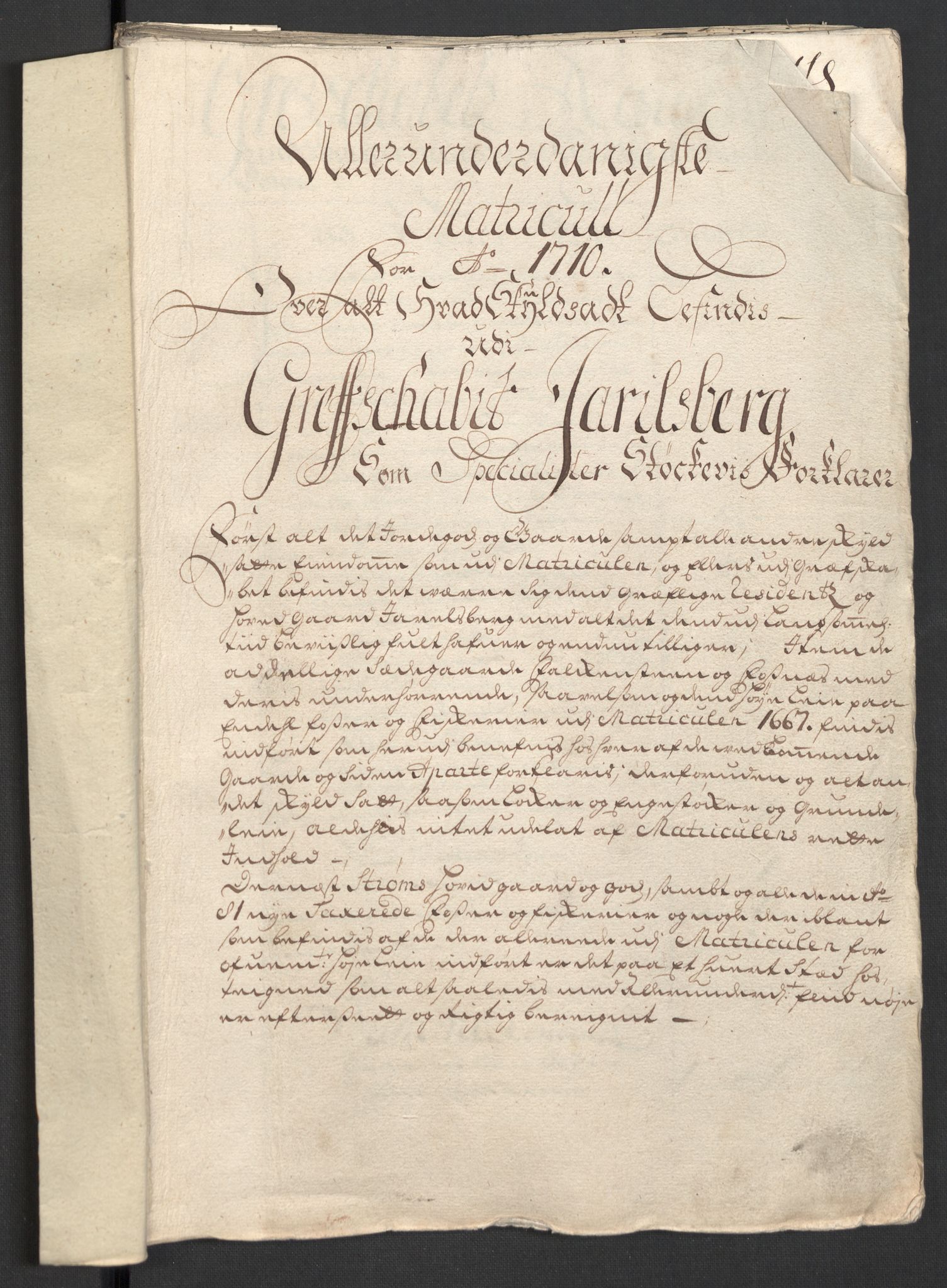 Rentekammeret inntil 1814, Reviderte regnskaper, Fogderegnskap, RA/EA-4092/R32/L1875: Fogderegnskap Jarlsberg grevskap, 1710, p. 28