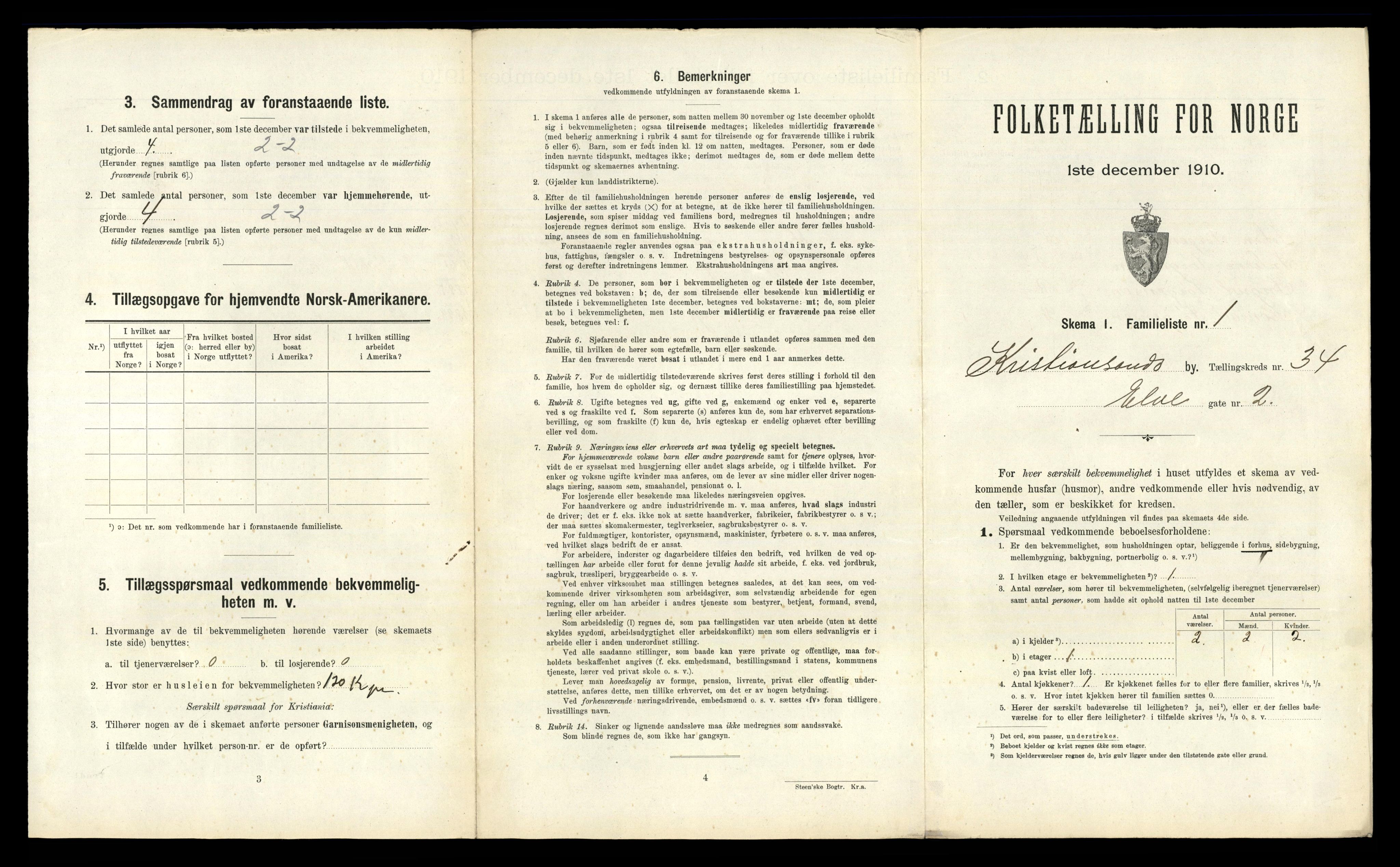 RA, 1910 census for Kristiansand, 1910, p. 8760