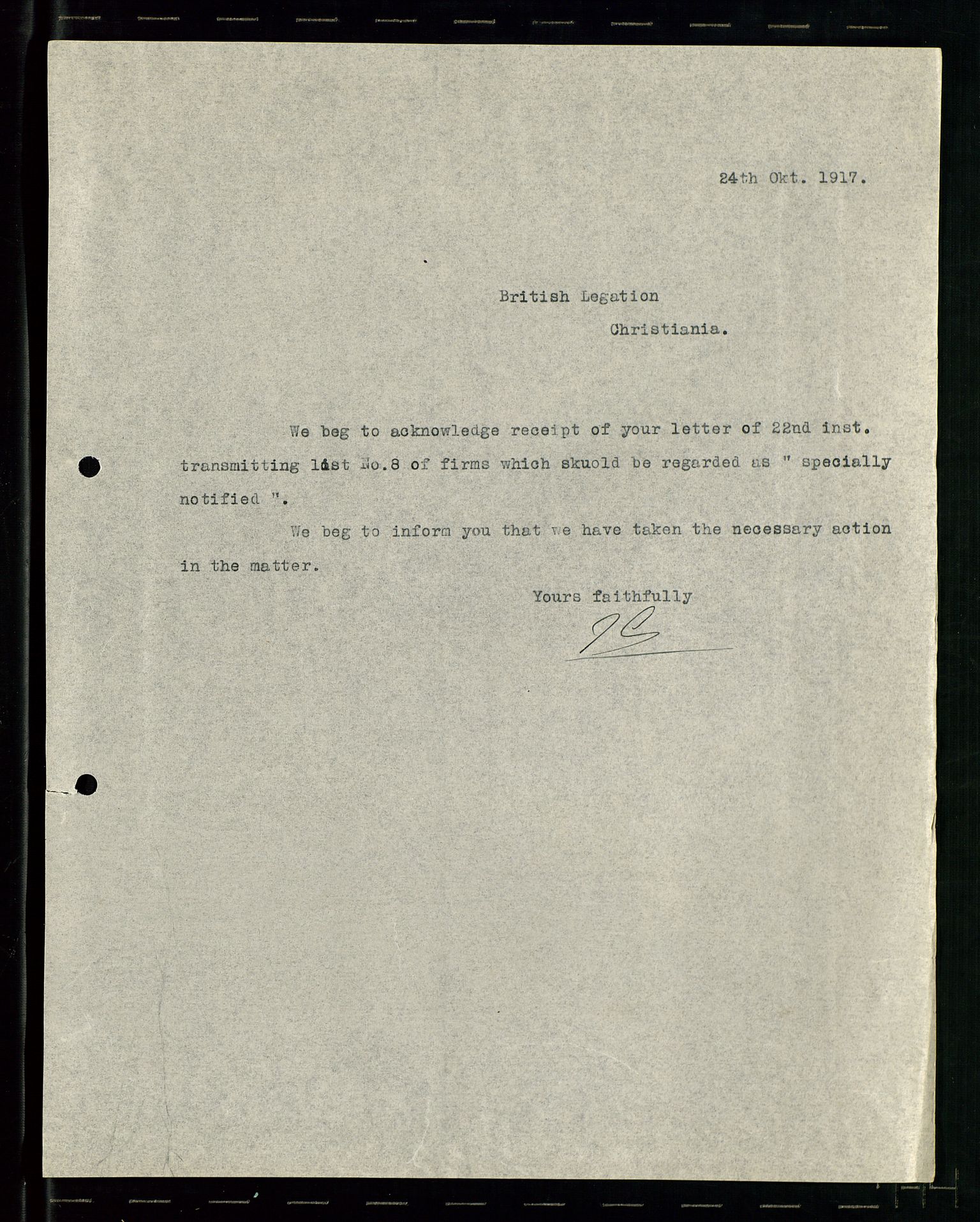 Pa 1521 - A/S Norske Shell, SAST/A-101915/E/Ea/Eaa/L0001: Sjefskorrespondanse, 1917, p. 715