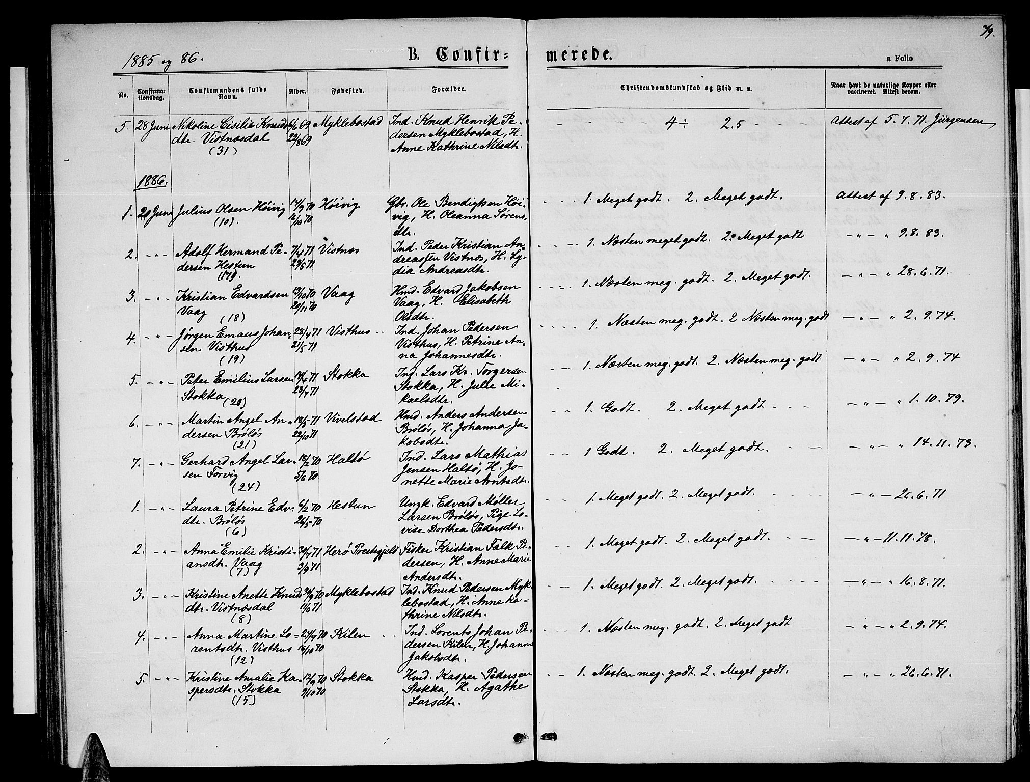 Ministerialprotokoller, klokkerbøker og fødselsregistre - Nordland, SAT/A-1459/819/L0276: Parish register (copy) no. 819C02, 1869-1887, p. 79