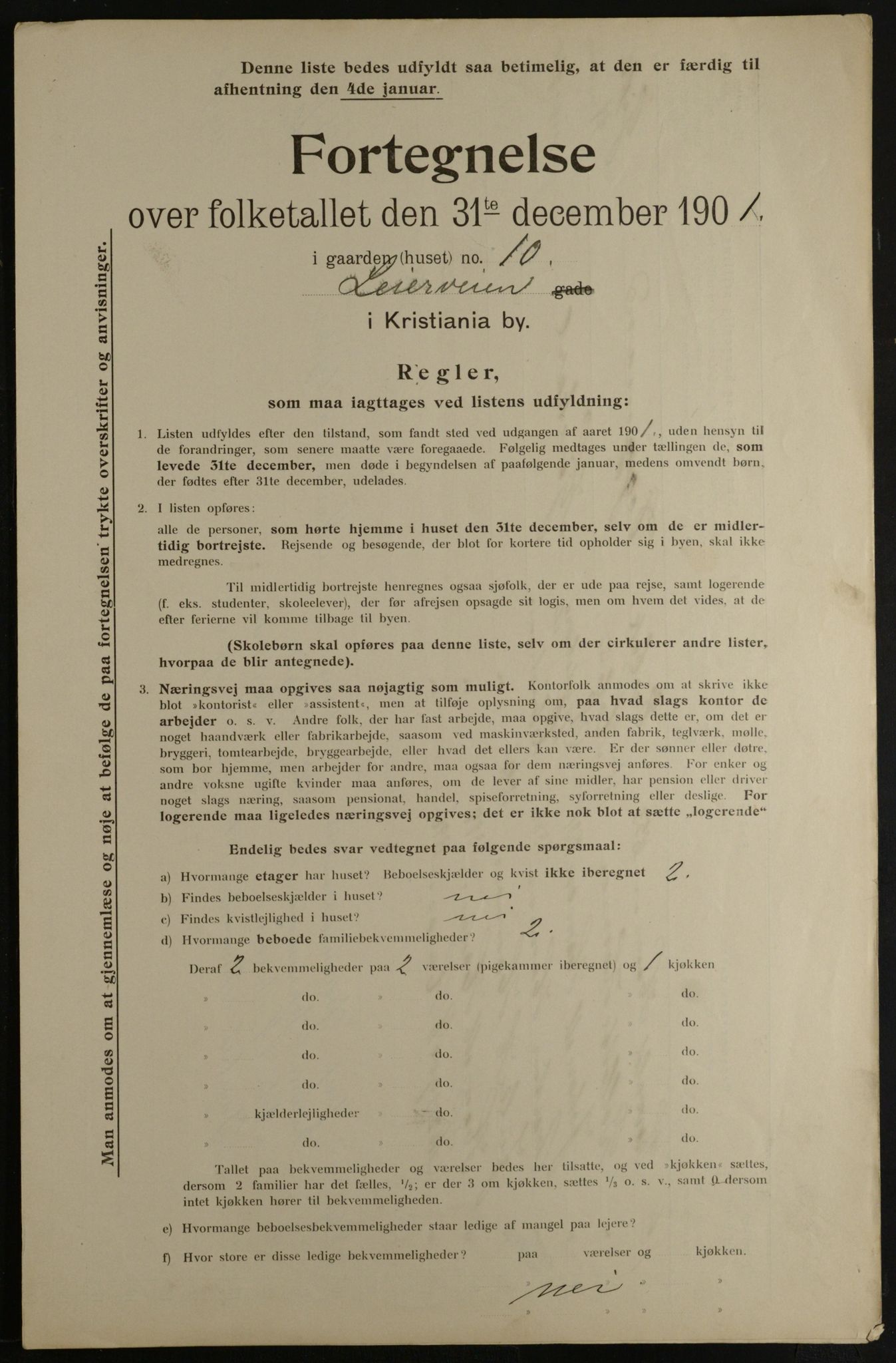 OBA, Municipal Census 1901 for Kristiania, 1901, p. 8881