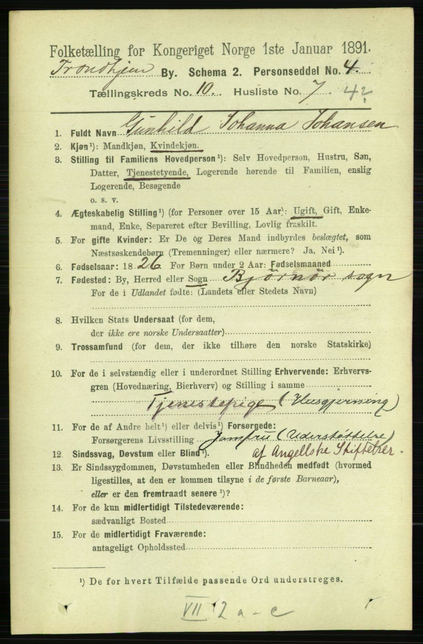 RA, 1891 census for 1601 Trondheim, 1891, p. 8412