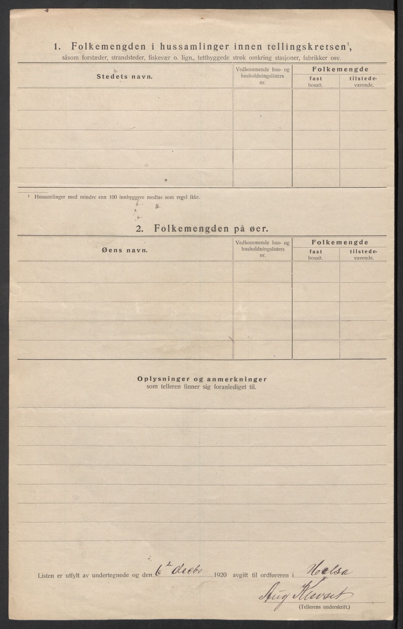 SAT, 1920 census for Halsa, 1920, p. 27