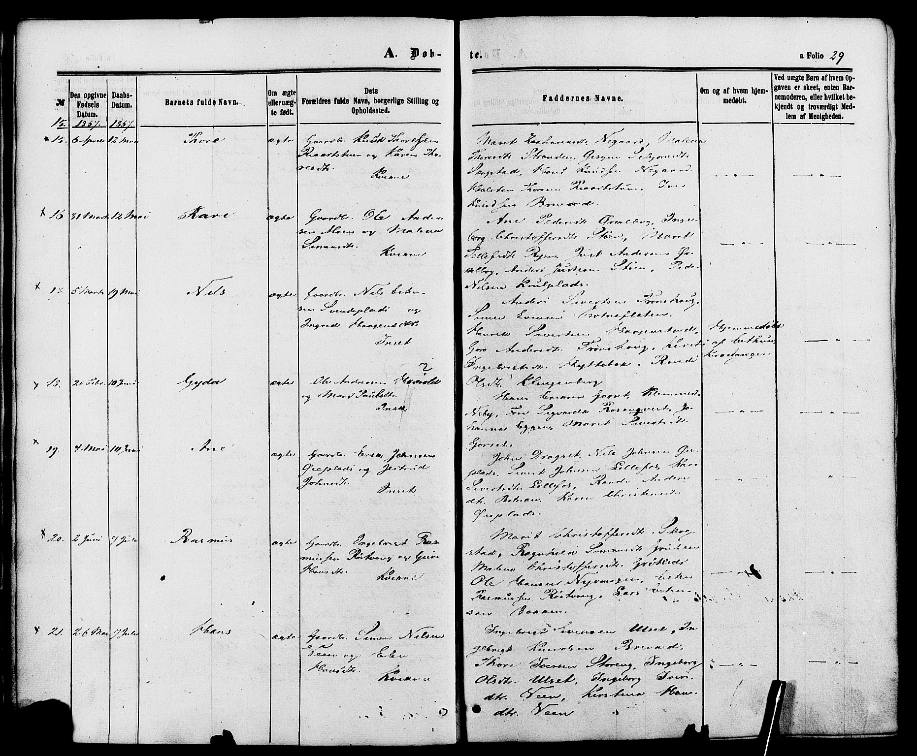 Kvikne prestekontor, AV/SAH-PREST-064/H/Ha/Haa/L0006: Parish register (official) no. 6, 1863-1886, p. 29