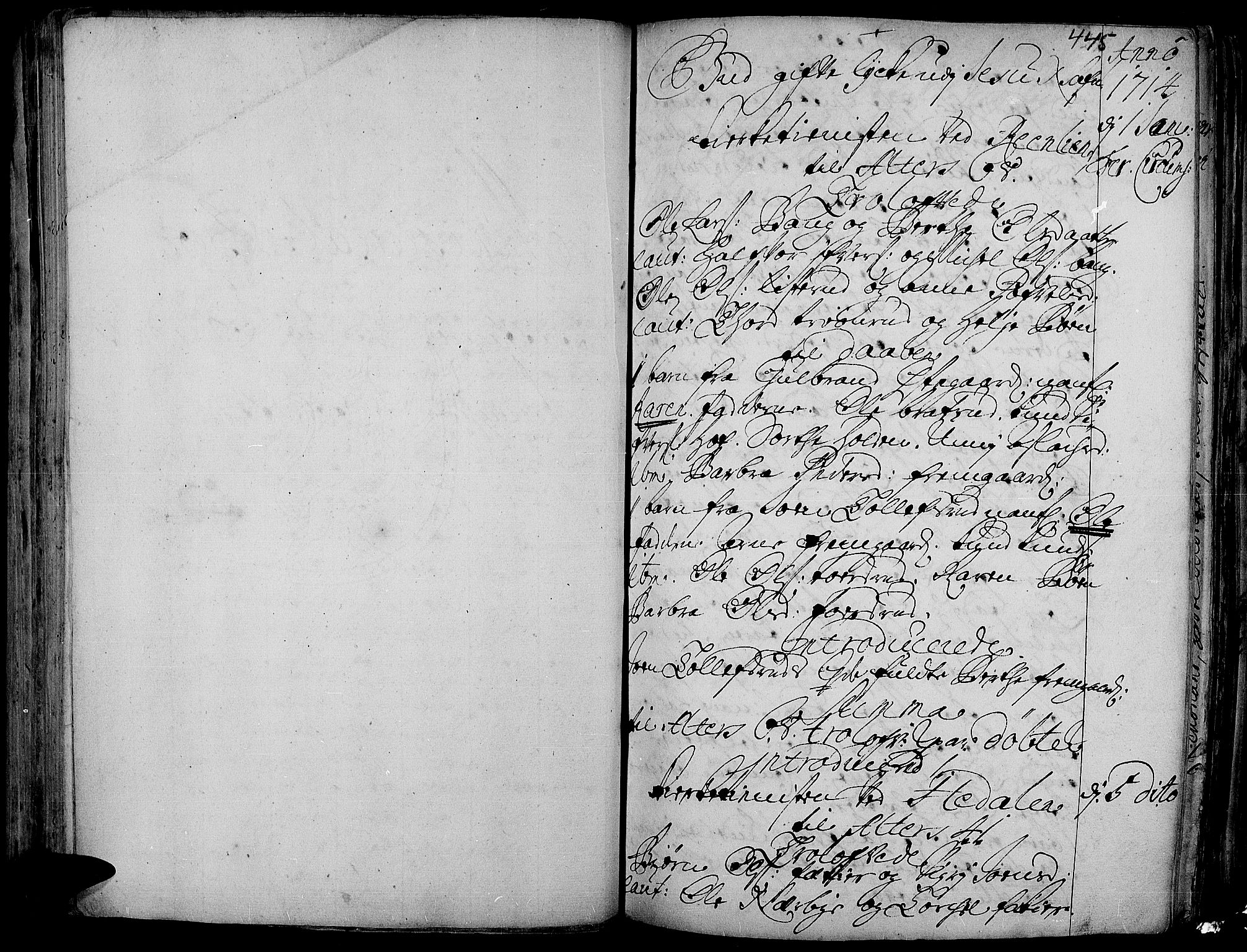 Aurdal prestekontor, SAH/PREST-126/H/Ha/Haa/L0001: Parish register (official) no. 1-3, 1692-1730, p. 445