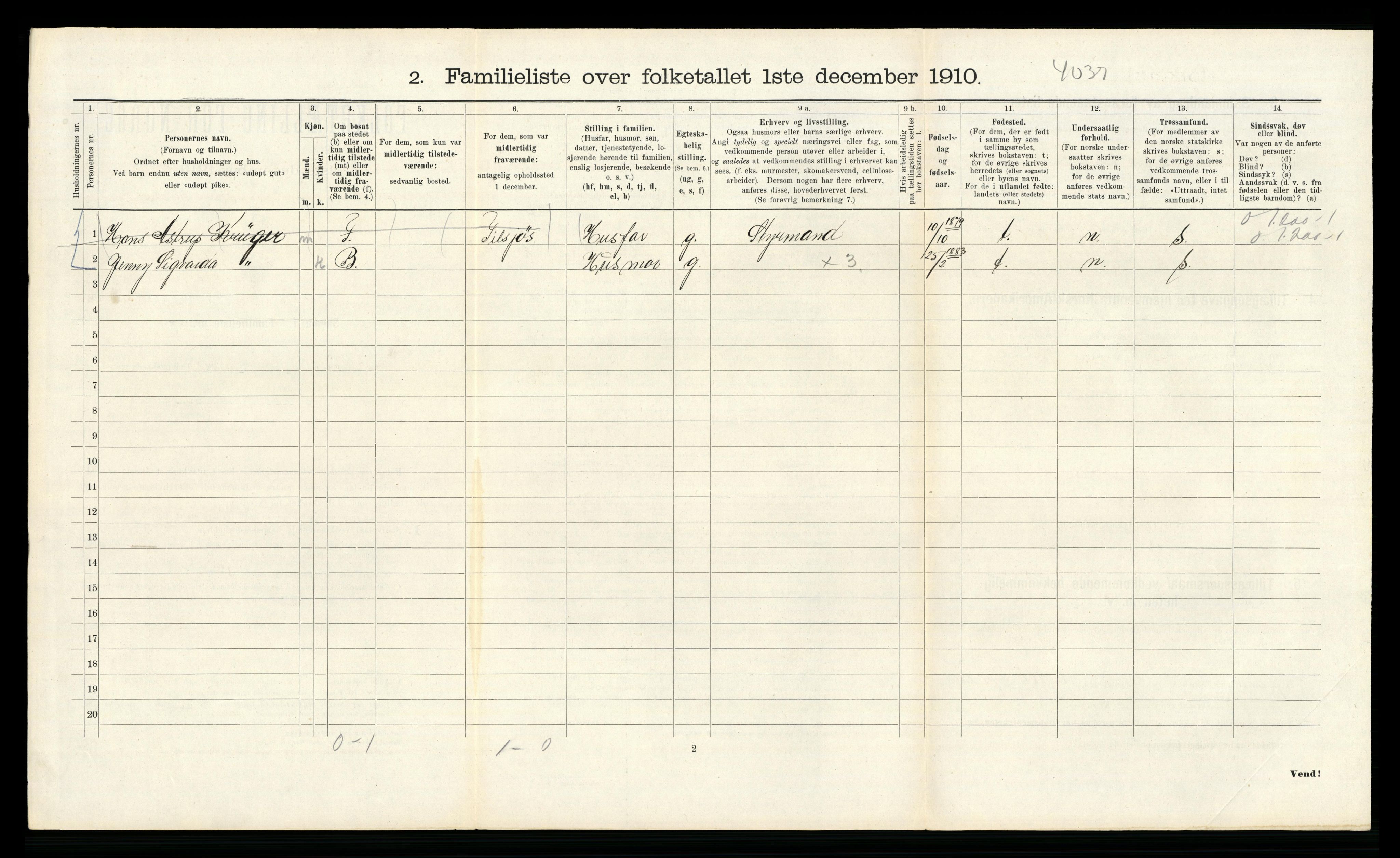 RA, 1910 census for Bergen, 1910, p. 31588