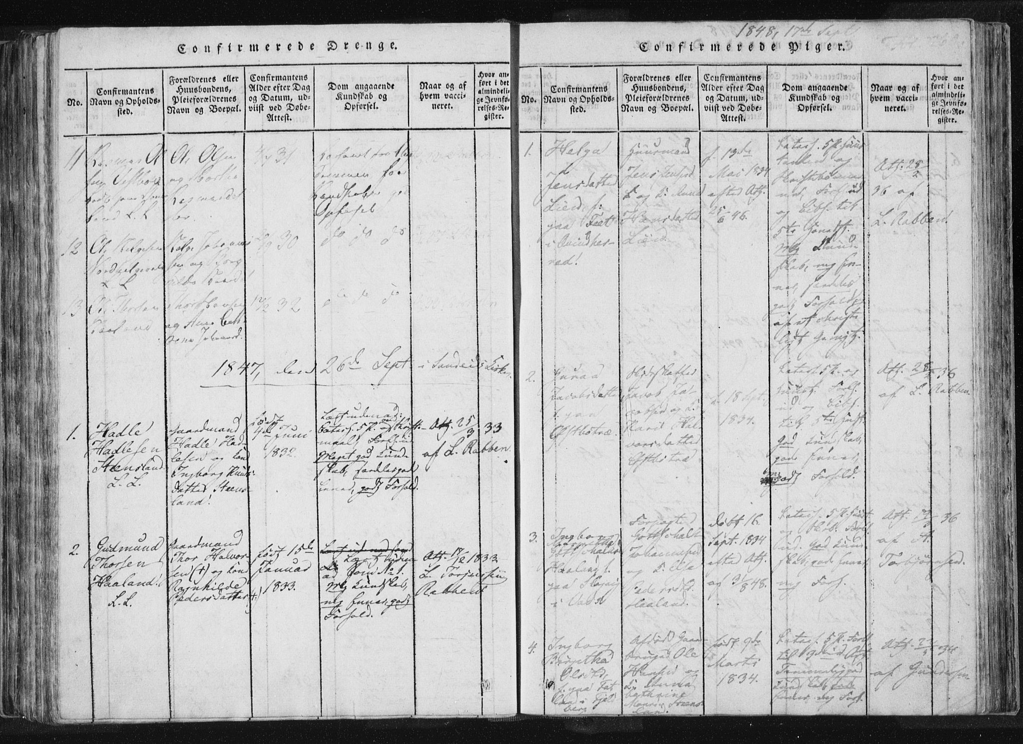 Vikedal sokneprestkontor, AV/SAST-A-101840/01/IV: Parish register (official) no. A 4, 1816-1850