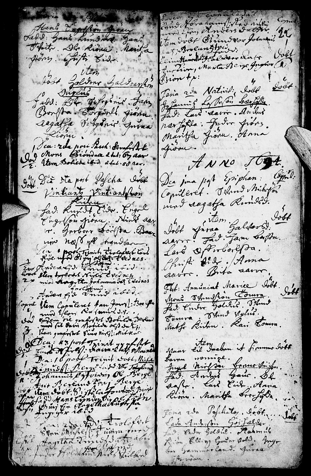 Os sokneprestembete, AV/SAB-A-99929: Parish register (official) no. A 3, 1669-1760, p. 22