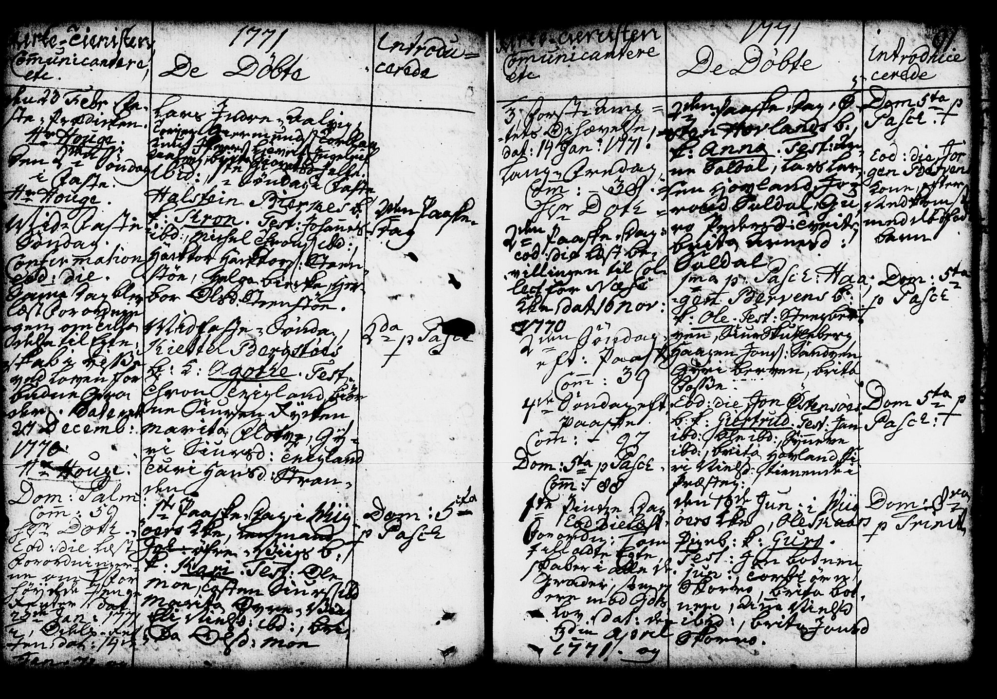 Kvam sokneprestembete, SAB/A-76201/H/Haa: Parish register (official) no. A 4, 1743-1795, p. 91
