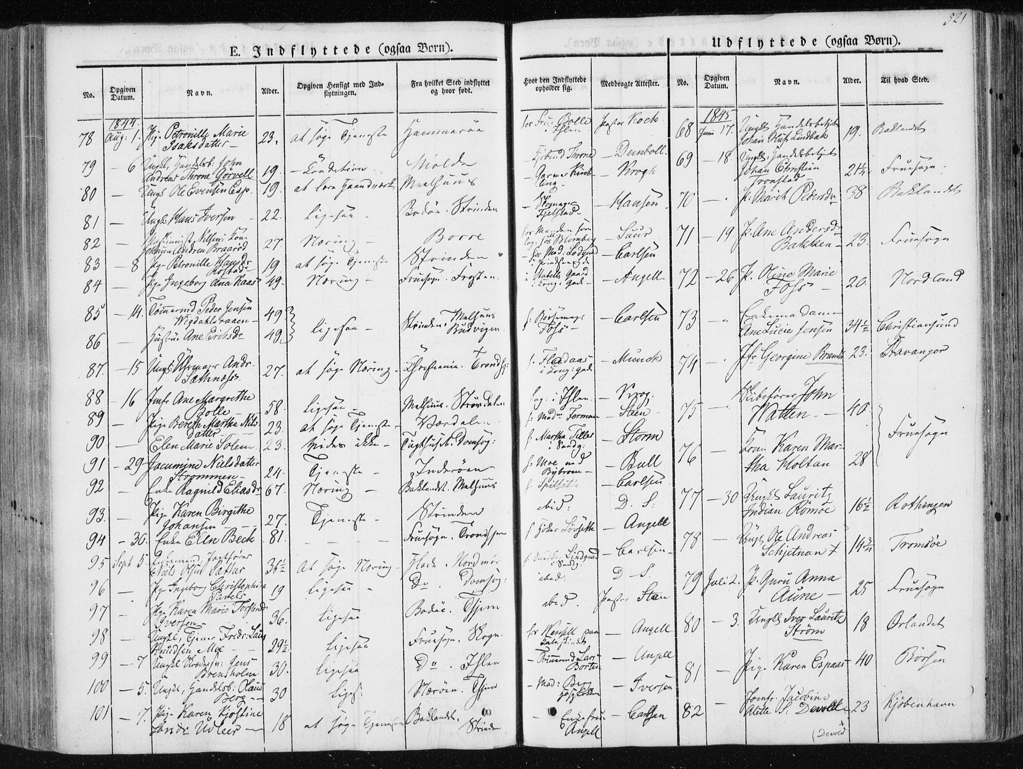 Ministerialprotokoller, klokkerbøker og fødselsregistre - Sør-Trøndelag, AV/SAT-A-1456/601/L0049: Parish register (official) no. 601A17, 1839-1847, p. 521