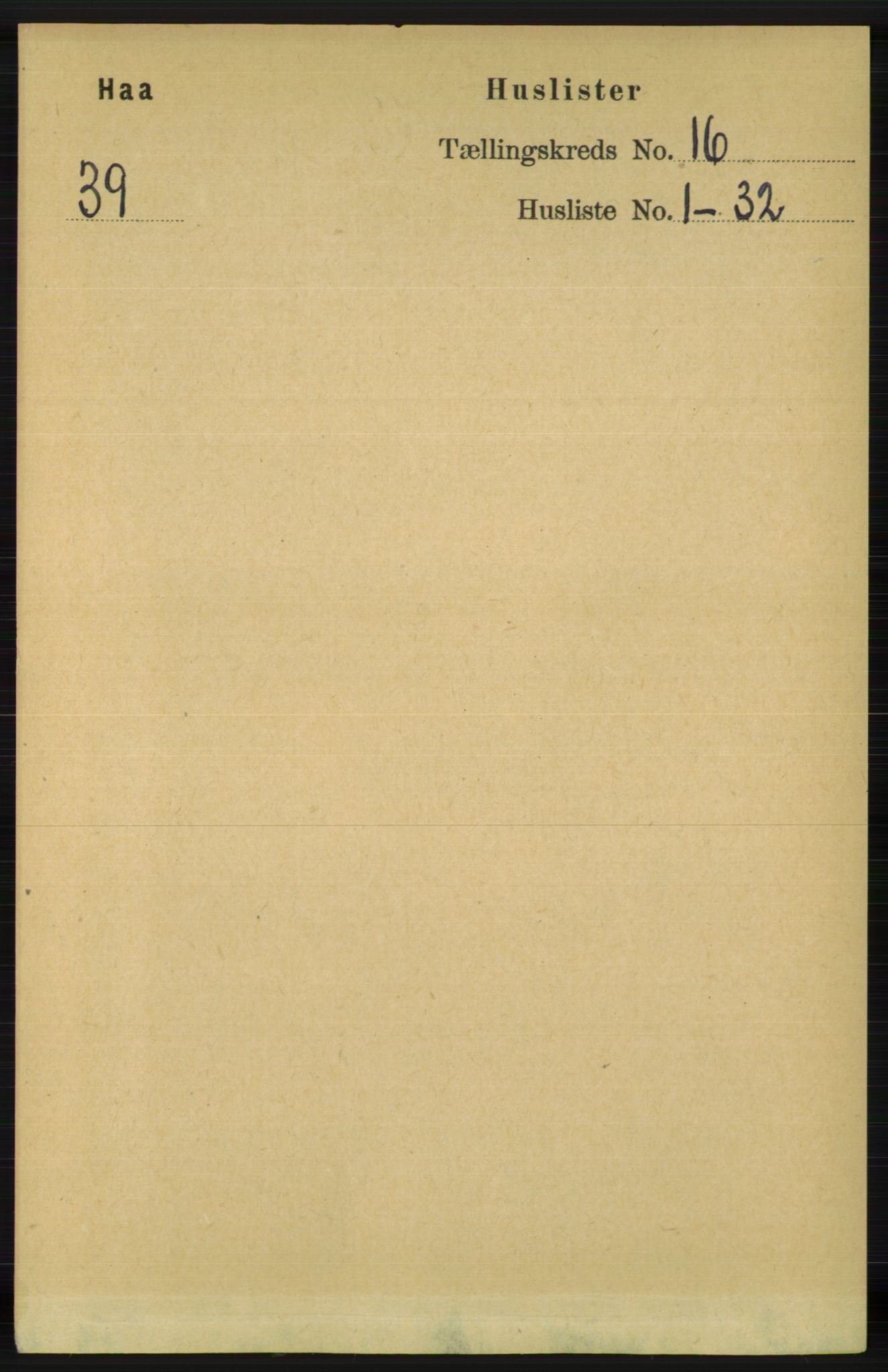 RA, 1891 census for 1119 Hå, 1891, p. 3989