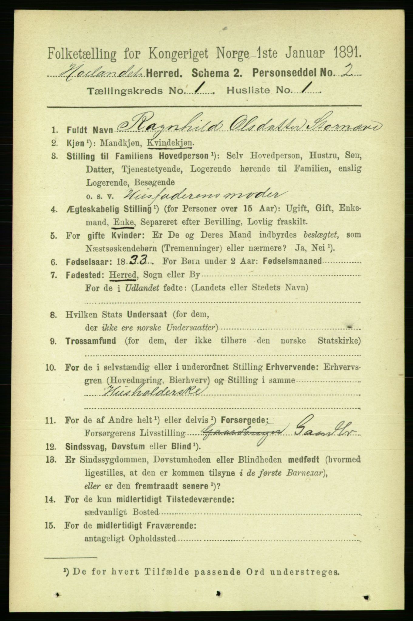 RA, 1891 census for 1651 Hølonda, 1891, p. 126