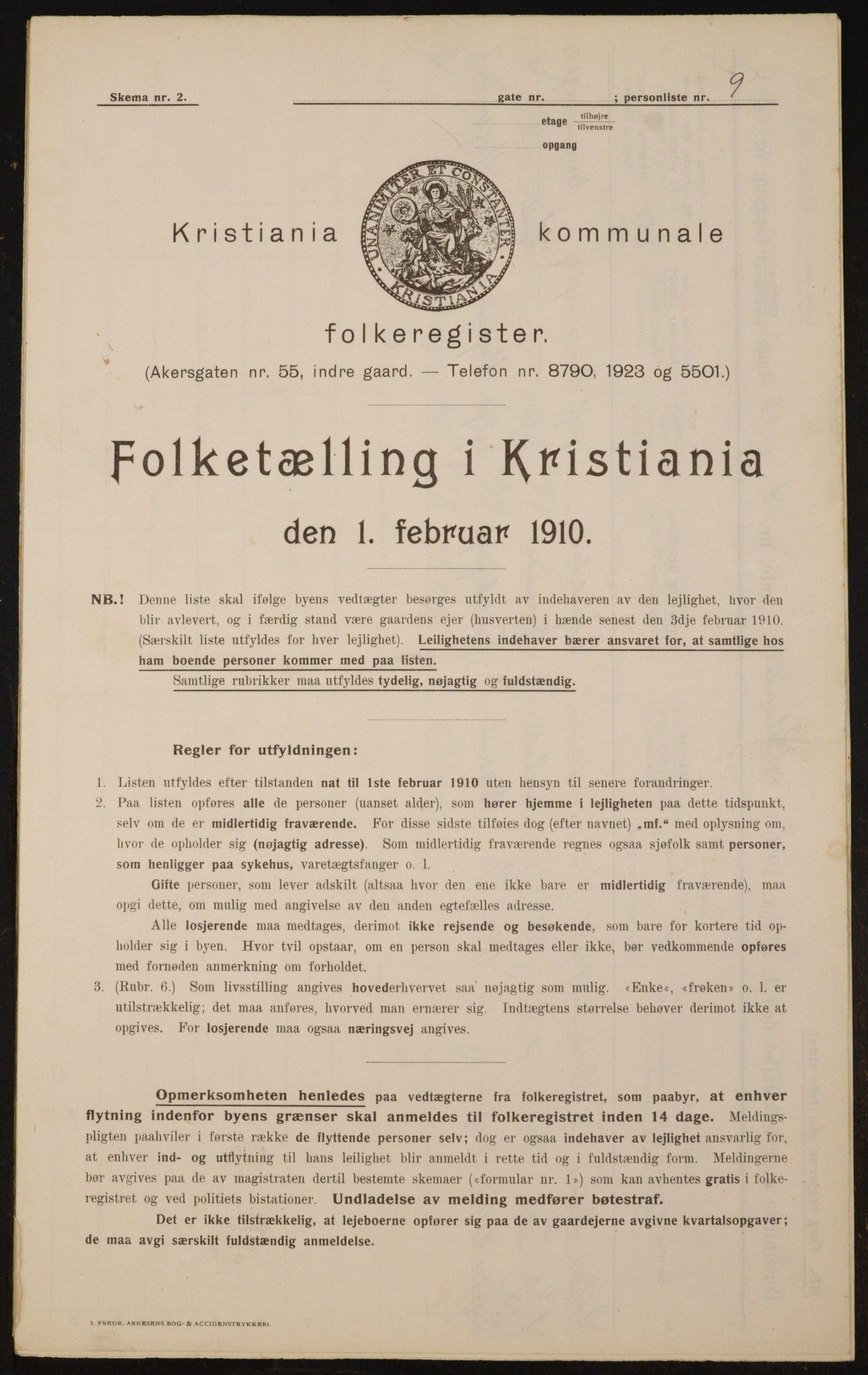 OBA, Municipal Census 1910 for Kristiania, 1910, p. 41468