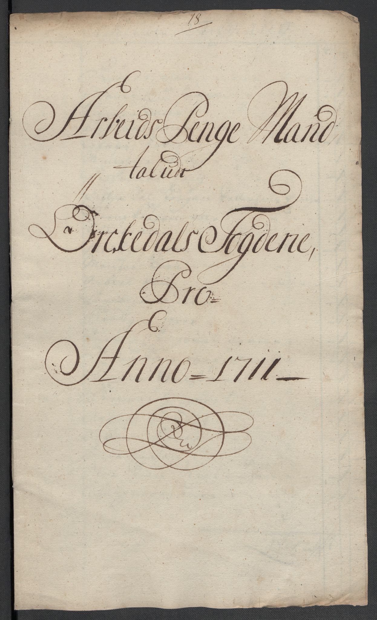 Rentekammeret inntil 1814, Reviderte regnskaper, Fogderegnskap, AV/RA-EA-4092/R60/L3961: Fogderegnskap Orkdal og Gauldal, 1711, p. 223