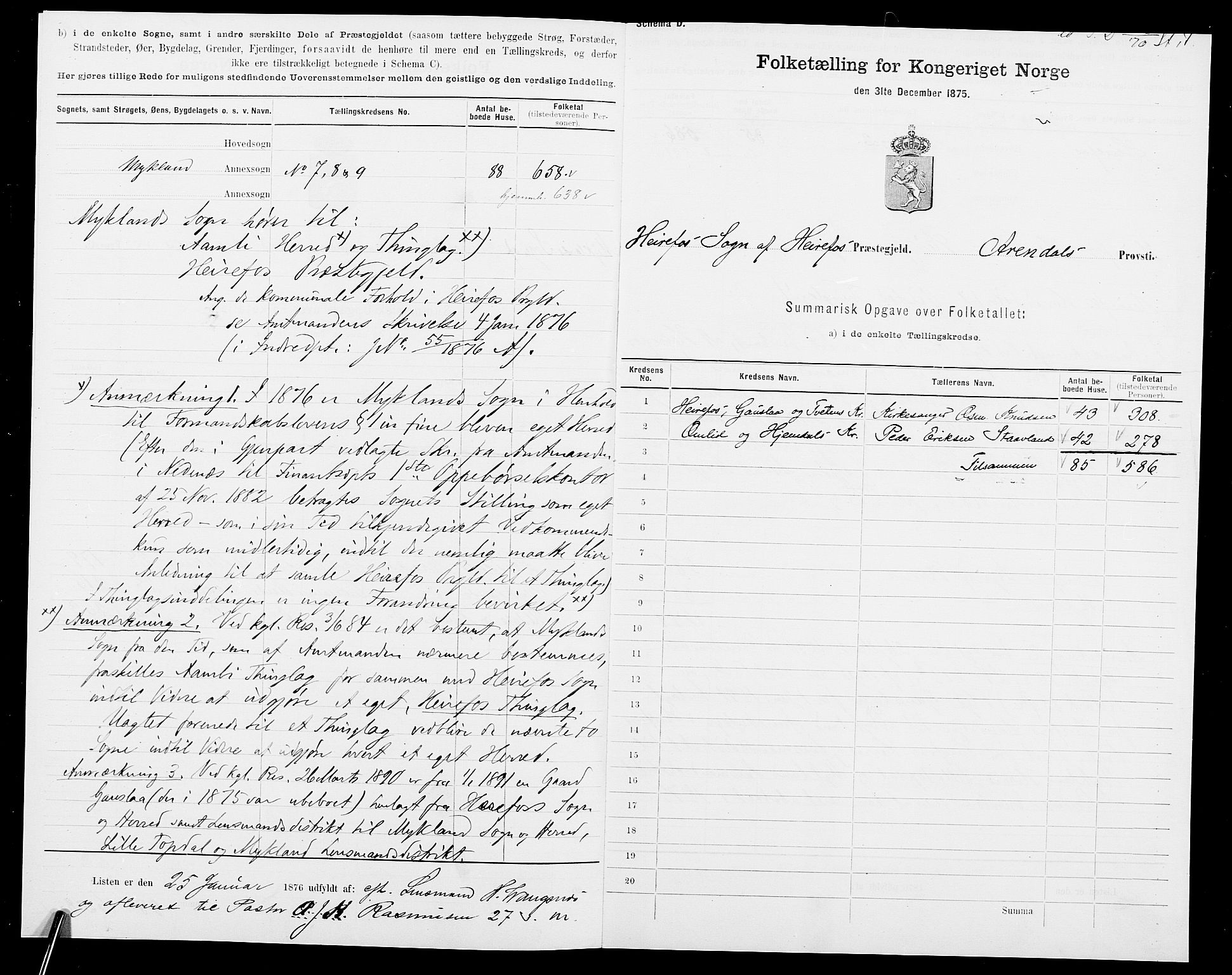 SAK, 1875 census for 0933P Herefoss, 1875, p. 3