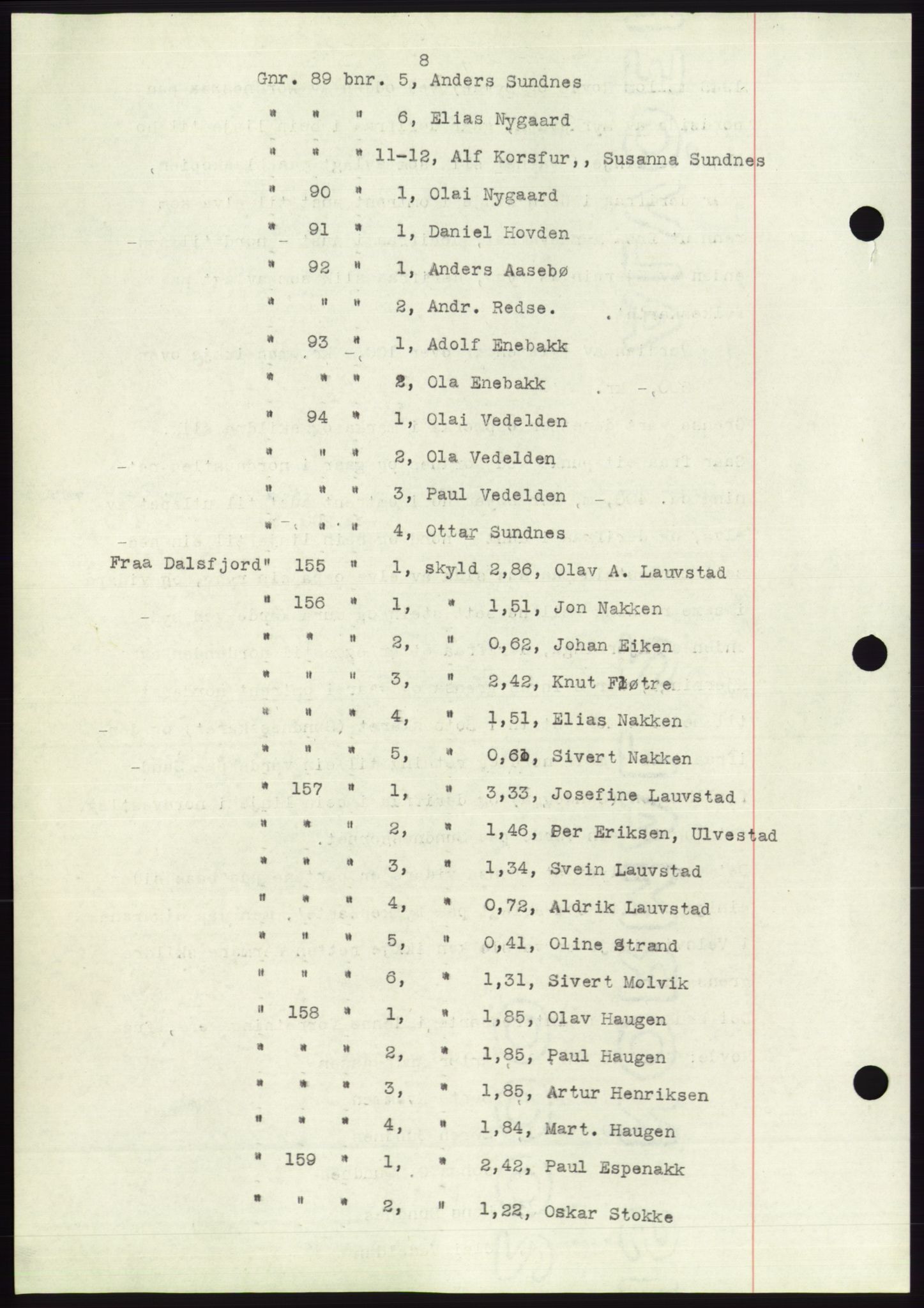 Søre Sunnmøre sorenskriveri, AV/SAT-A-4122/1/2/2C/L0086: Mortgage book no. 12A, 1949-1950, Diary no: : 22/1950