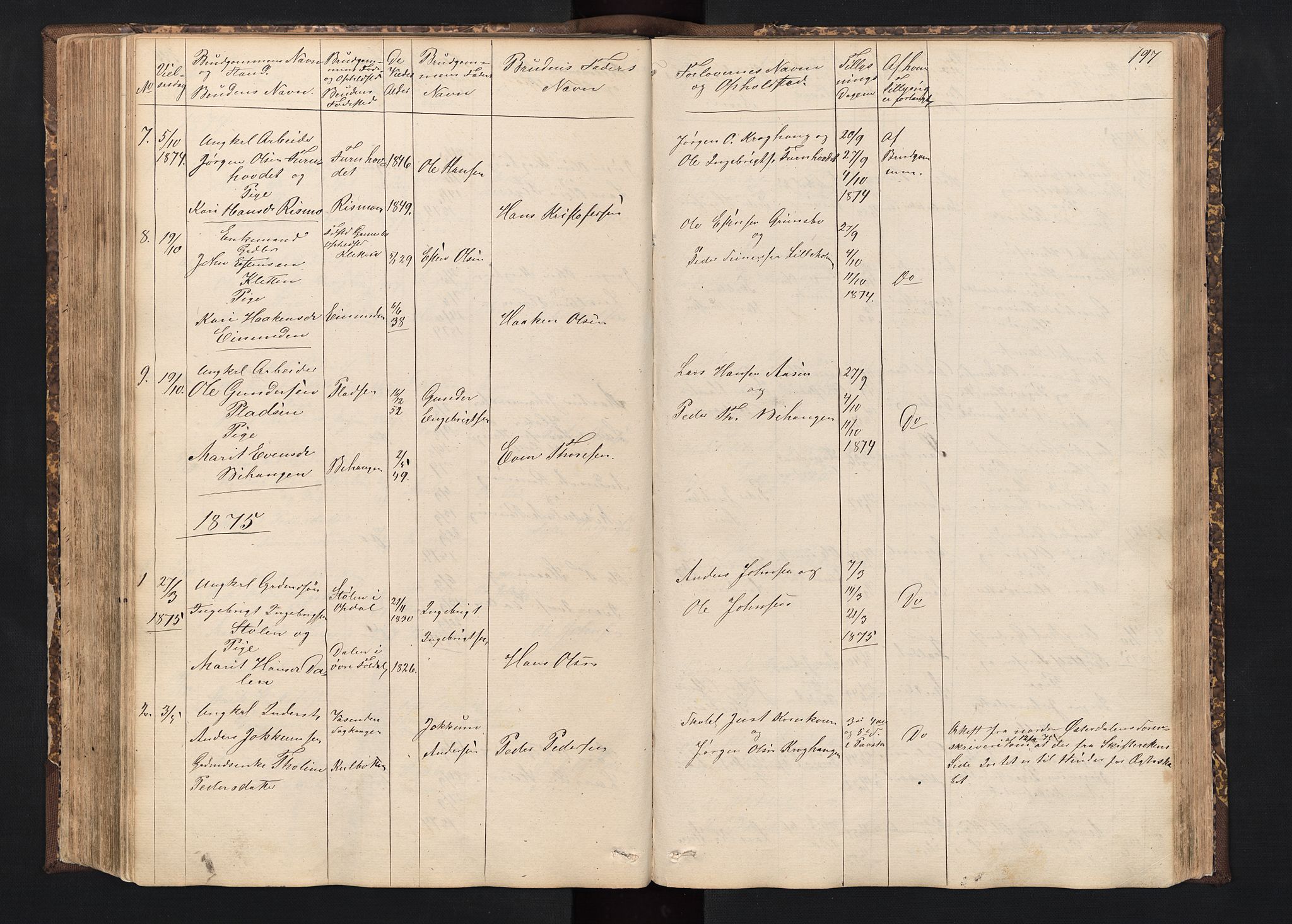 Alvdal prestekontor, SAH/PREST-060/H/Ha/Hab/L0001: Parish register (copy) no. 1, 1857-1893, p. 197