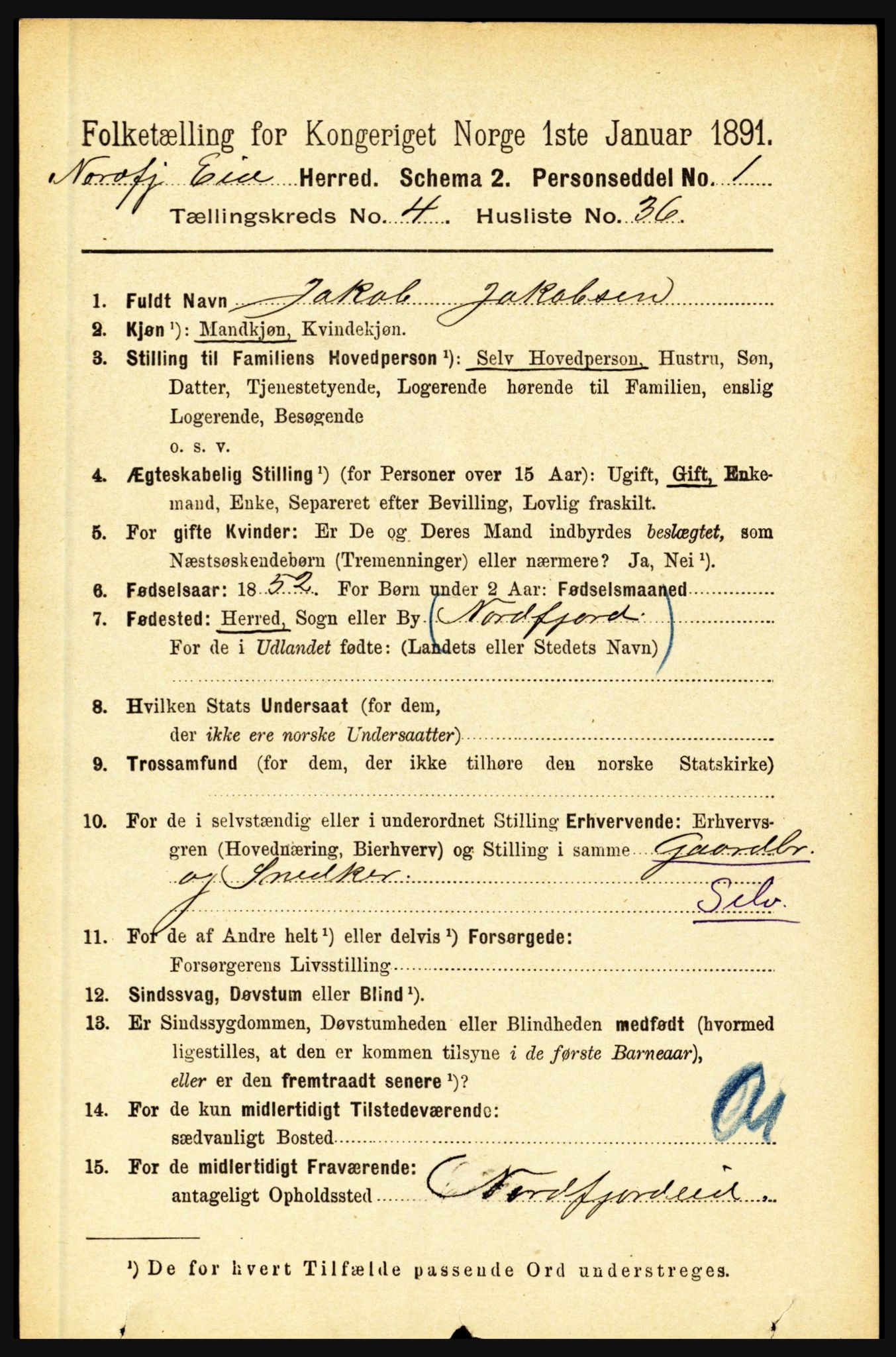 RA, 1891 census for 1443 Eid, 1891, p. 1096