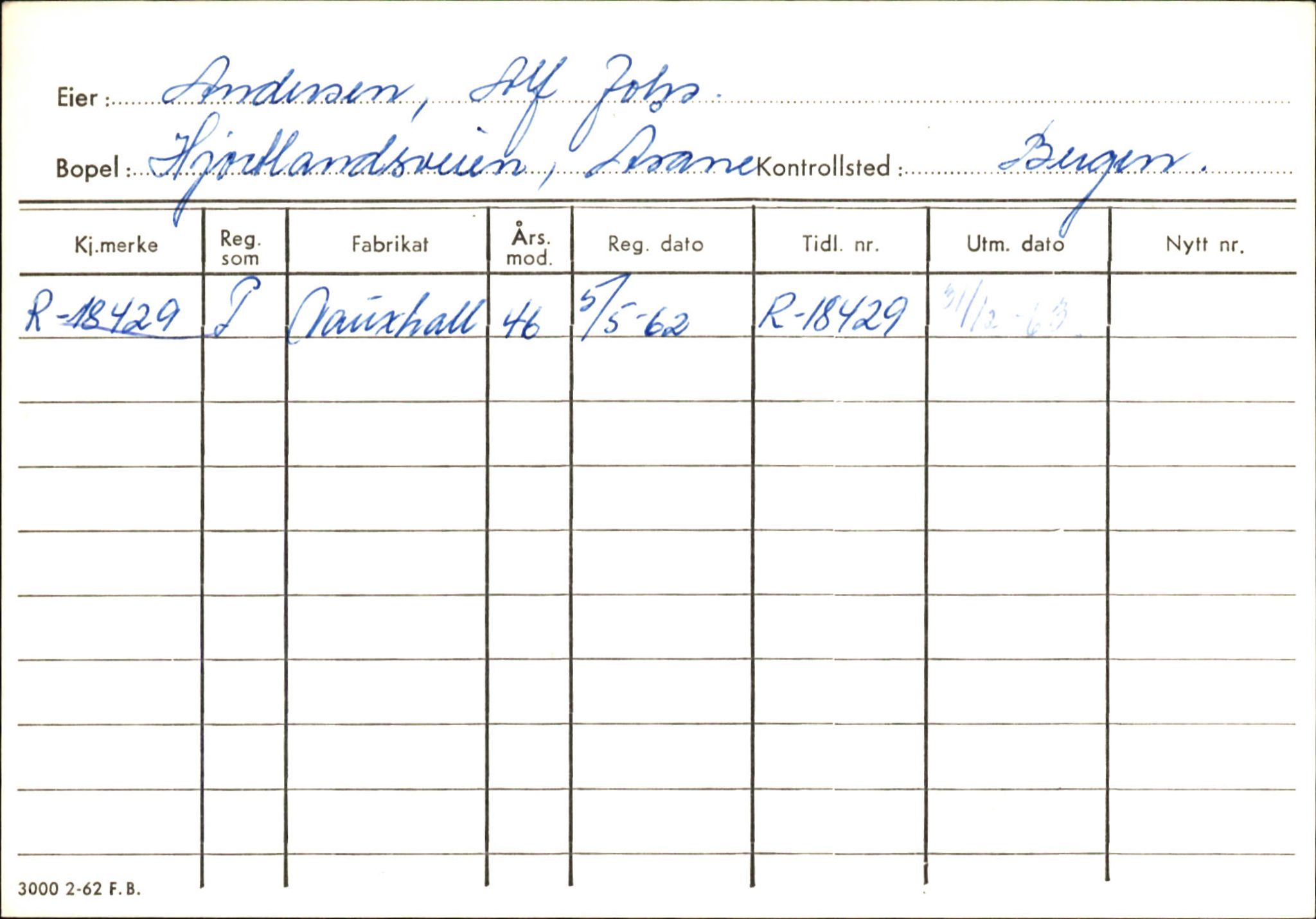 Statens vegvesen, Hordaland vegkontor, AV/SAB-A-5201/2/Ha/L0001: R-eierkort A, 1920-1971, p. 946