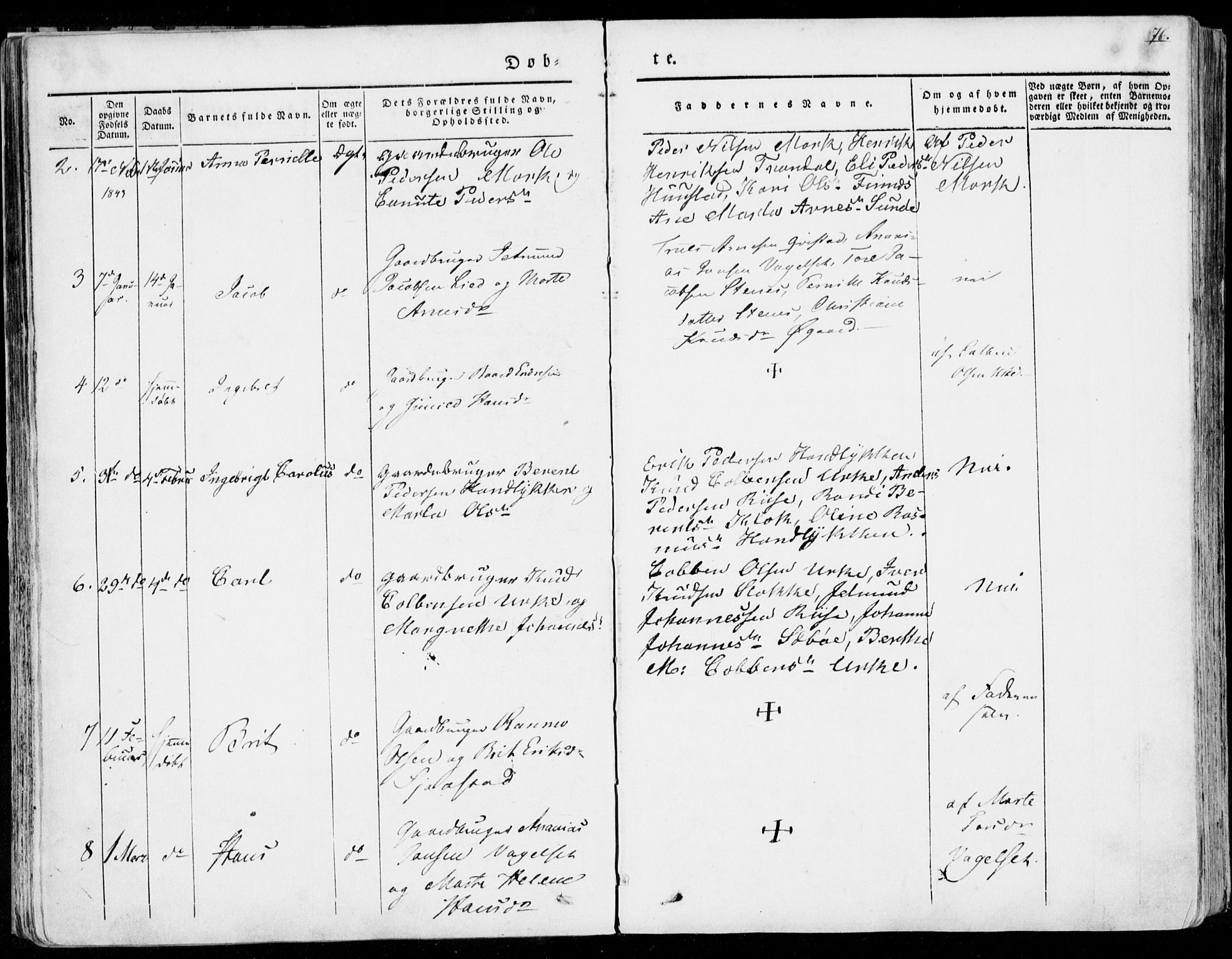 Ministerialprotokoller, klokkerbøker og fødselsregistre - Møre og Romsdal, AV/SAT-A-1454/515/L0208: Parish register (official) no. 515A04, 1830-1846, p. 76