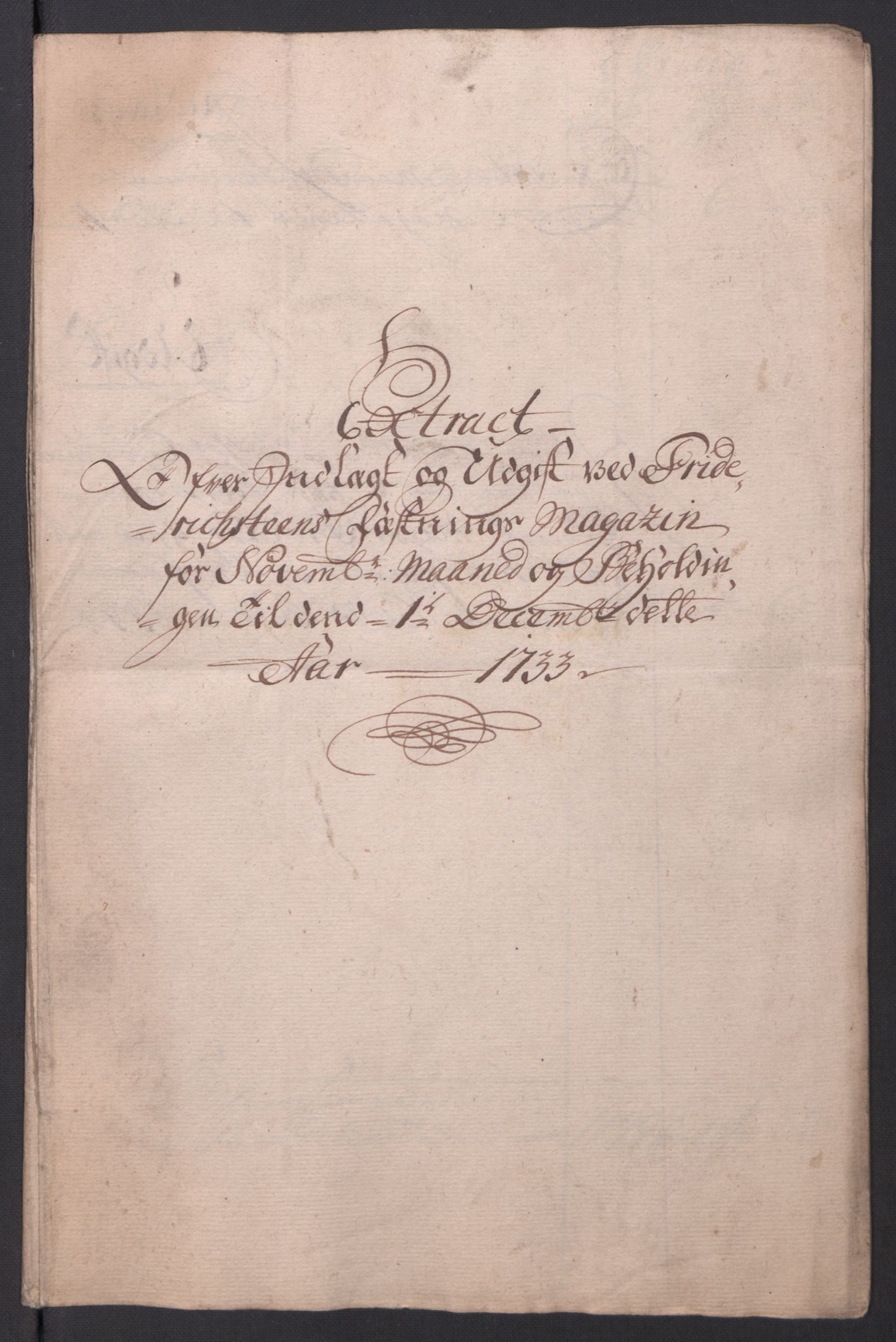 Kommanderende general (KG I) med Det norske krigsdirektorium, AV/RA-EA-5419/D/L0154: Fredriksten festning: Brev, inventarfortegnelser og regnskapsekstrakter, 1730-1739, p. 185