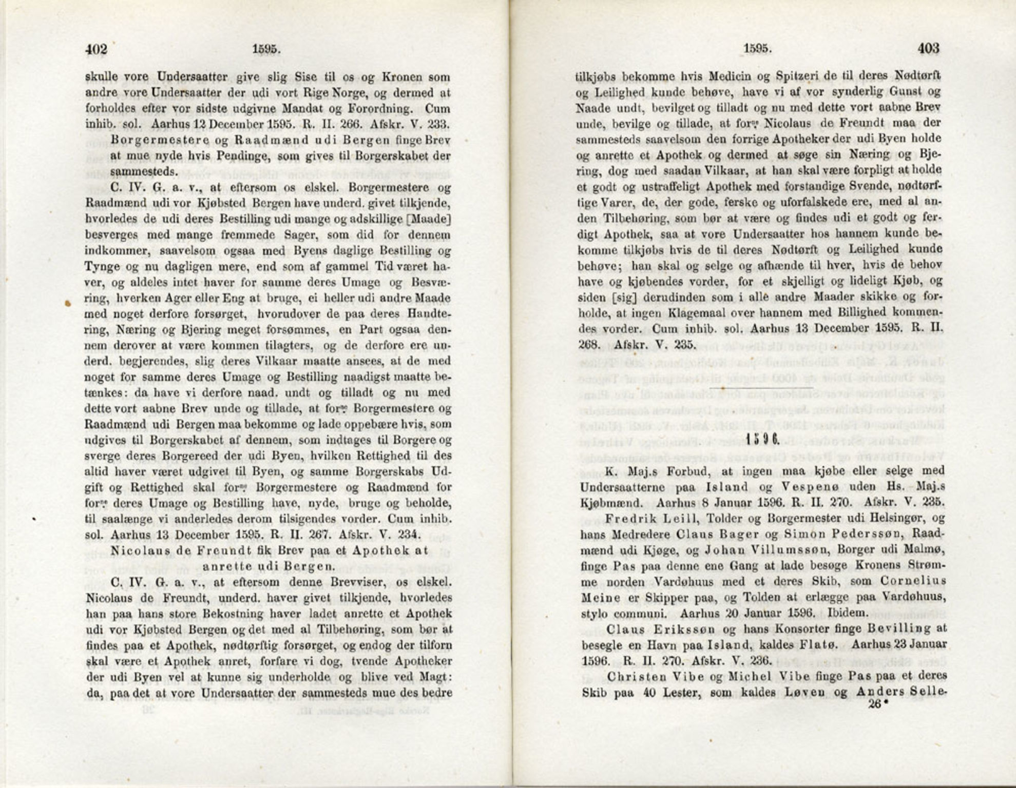 Publikasjoner utgitt av Det Norske Historiske Kildeskriftfond, PUBL/-/-/-: Norske Rigs-Registranter, bind 3, 1588-1602, p. 402-403