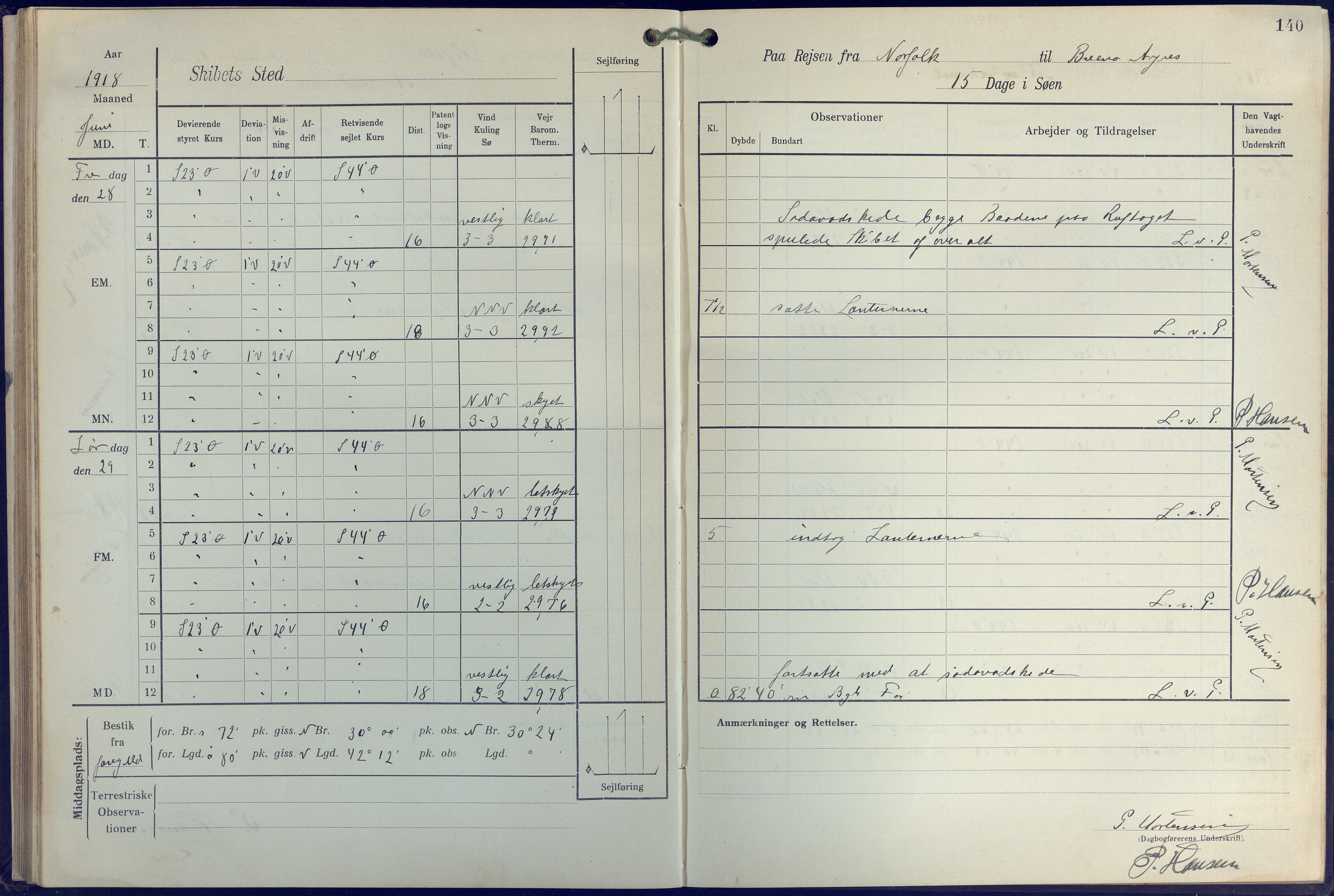 Fartøysarkivet, AAKS/PA-1934/F/L0271: Pehr Ugland (bark), 1917-1919, p. 140